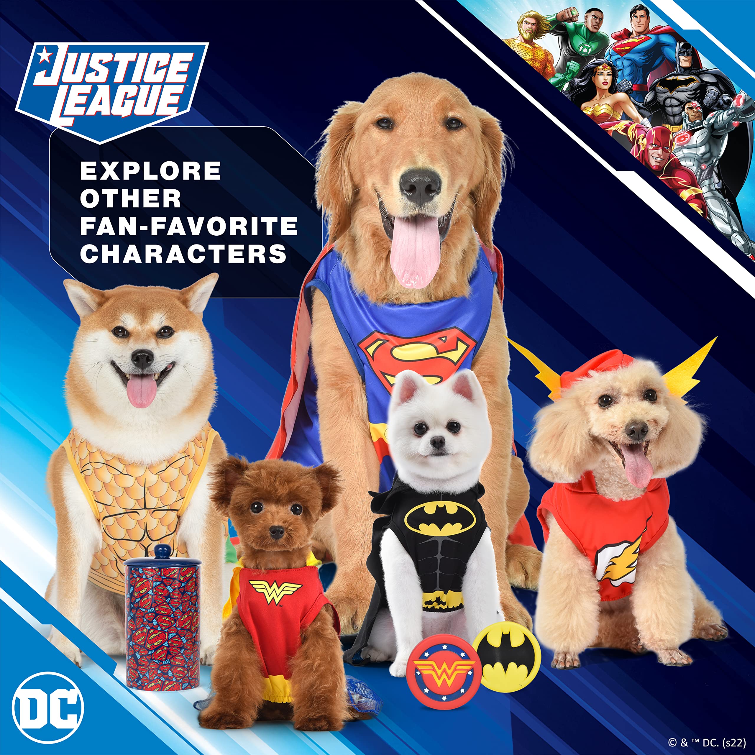 Dc Comics For Pets Dog Bandana | Wonder Woman Logo Repeated Pattern |Super Adorable Superhero Scarf For Pets | Wonder Woman Dog Bandana Dog Apparel & Accessories