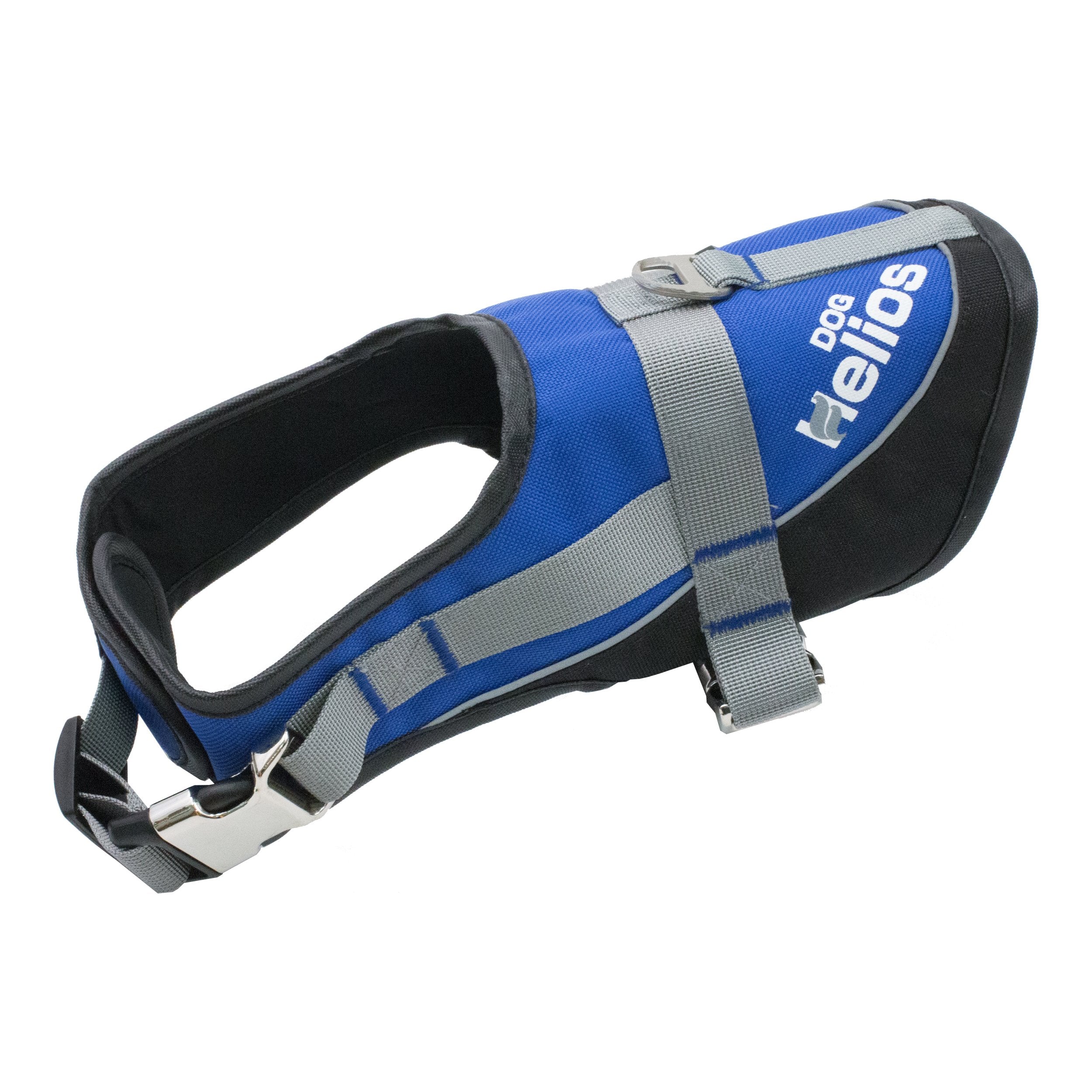 Helios Bark-Mudder Easy Tension 3M Reflective Endurance 2-in-1 Adjustable Dog Leash and Harness, Small, Blue