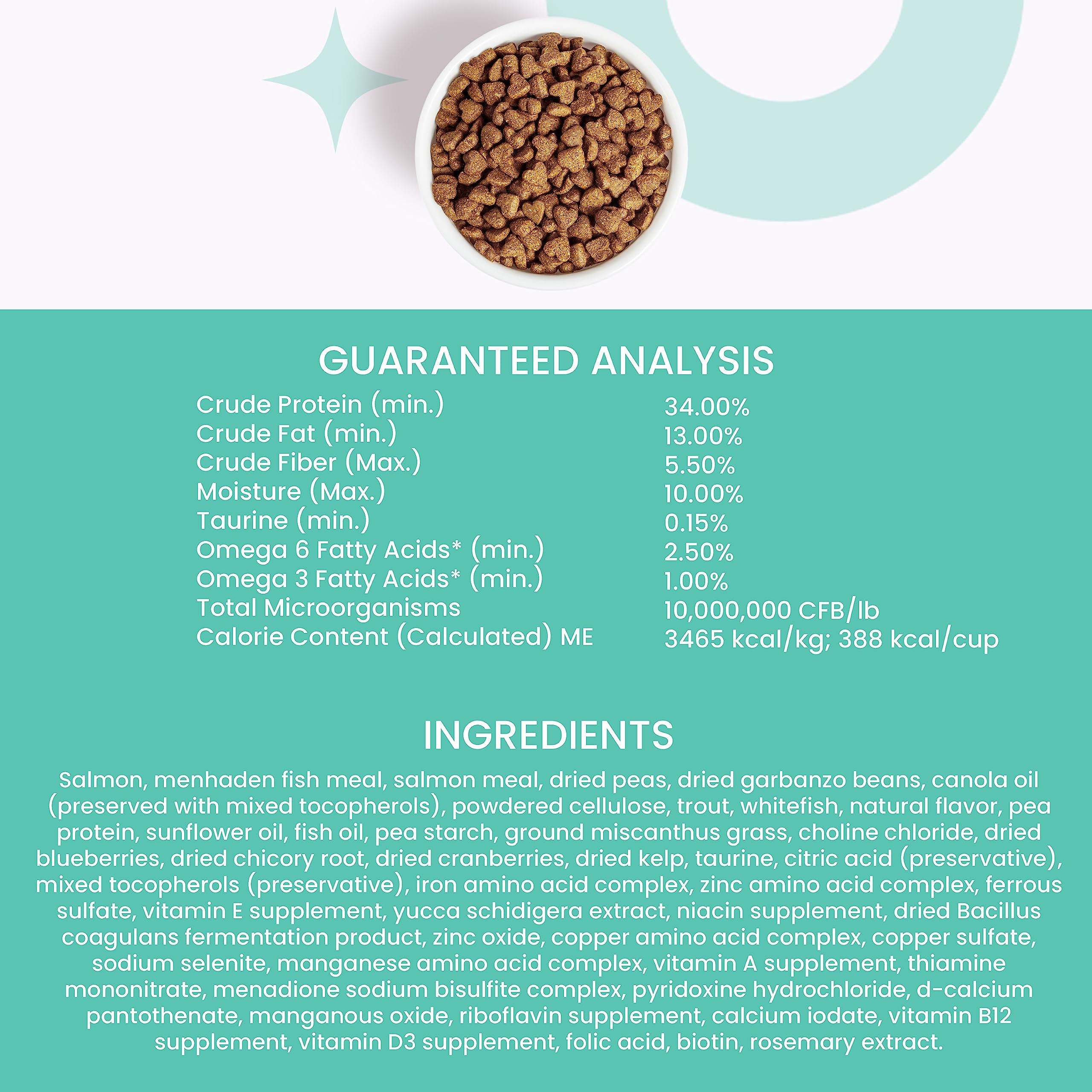 I AND LOVE AND YOU Naked Essentials Dry Cat Food - Salmon + Whitefish for Hairball Care - Grain Free, Real Meat, No Fillers, 3.4