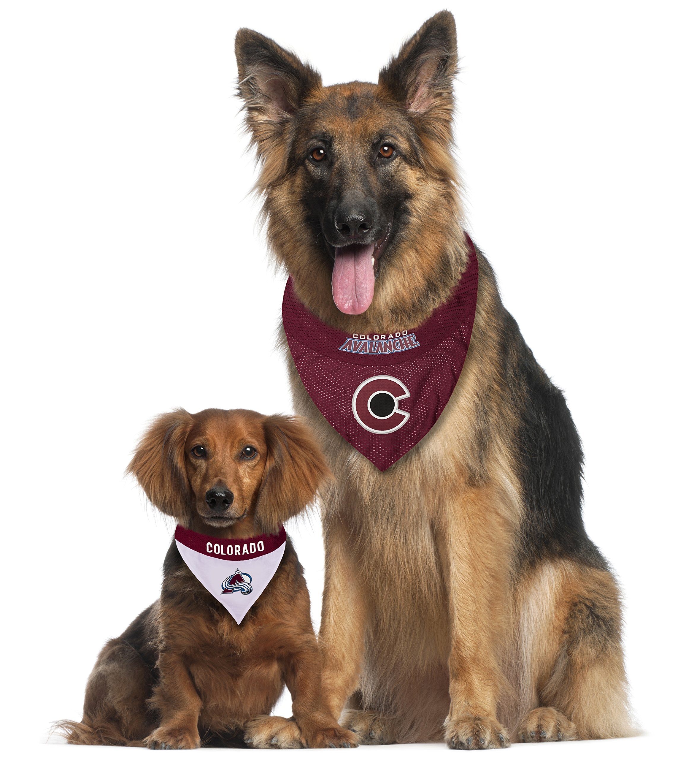Pets First NHL Colorado Avalanche Bandana for Dogs & Cats, Large/X-Large - Stylish Hockey Fan Scarf, Model AVA-3217-L-XL