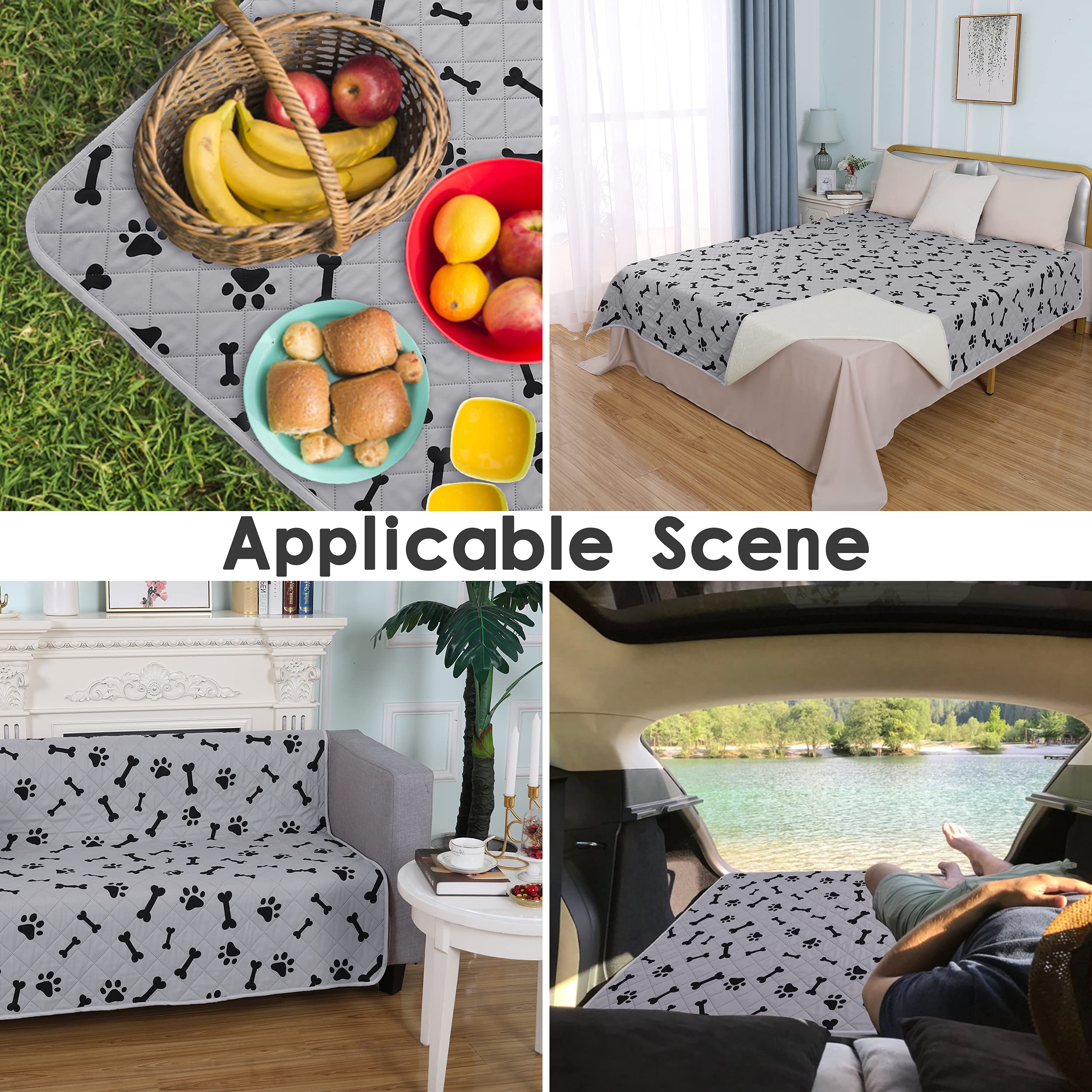 Dog Crate Pee Pads - Washable Dog Rugs Non-Slip Puppy Pads For Small Dogs, Water Absorb Training Pads (80' X 60', Gray) 1 Pack