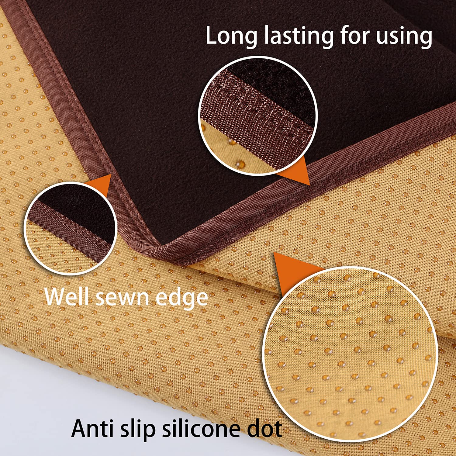 Extra Large Washable Pee Pads for Dogs Reusable Dog Floor Mats 60 x 60, Non Slip Puppy Training Pad, Whelping Pads for Guinea Pi