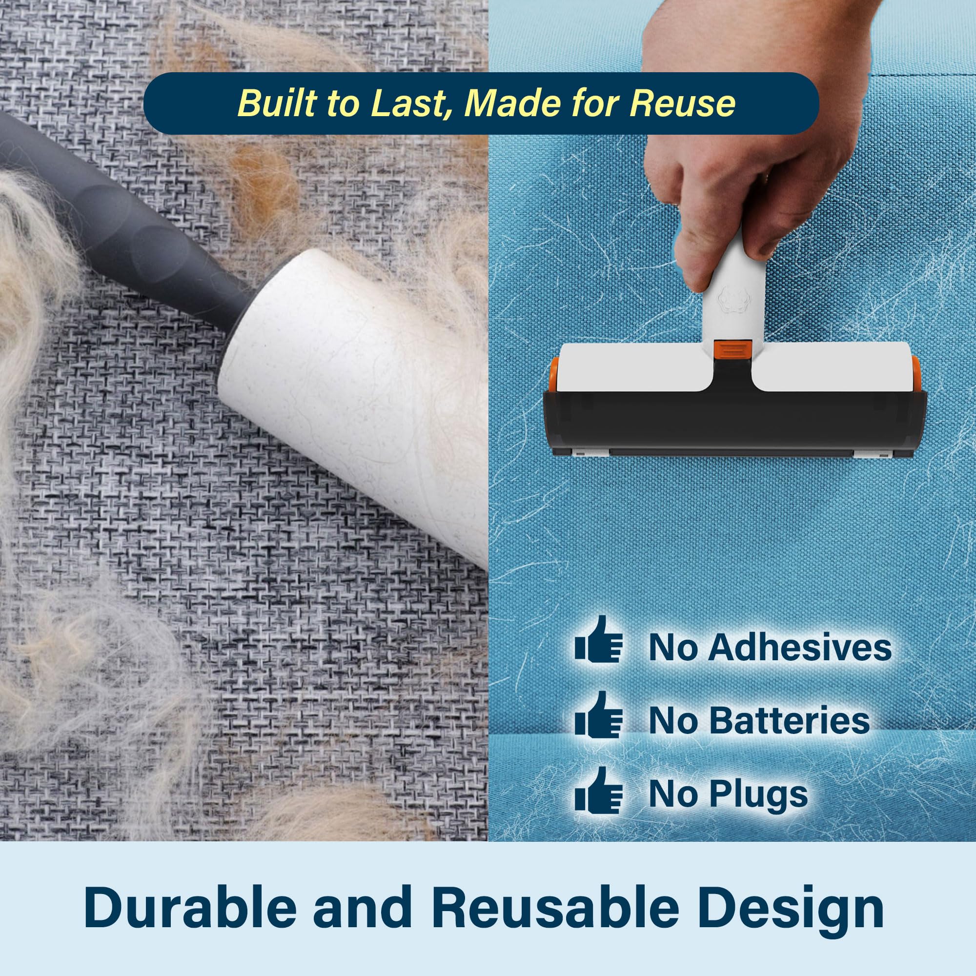Heart Of Tafiti Pet Hair Remover, Lint Roller For Pet Hair, Reusable Fur Removal Tool- Cat And Dog Hair Remover For Car Interior