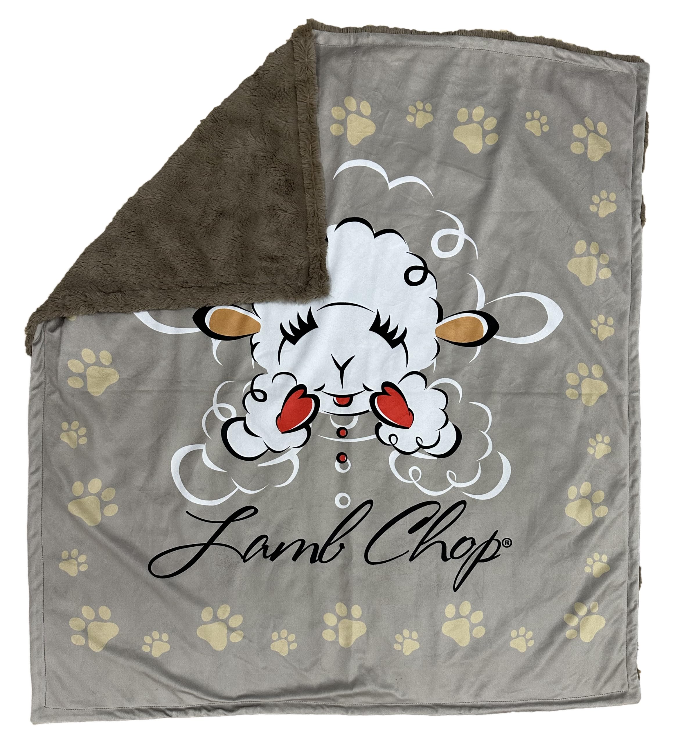 Multipet Fluffy Fleece Lamb Chop Blanket for Dogs - Multicolor 36x36 Inches, Soft Pet Throw for Cozy Comfort