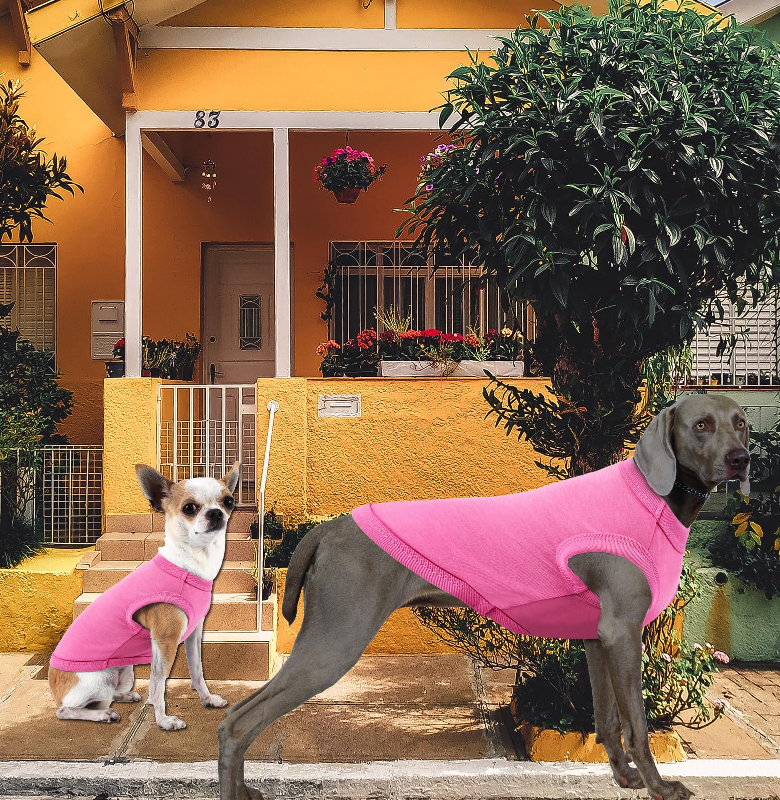 Sychien Dog Pink Shirt For Large Dogs,Blank Plain Pink Cotton Shirts For Big Pet,Xl Pink Rose