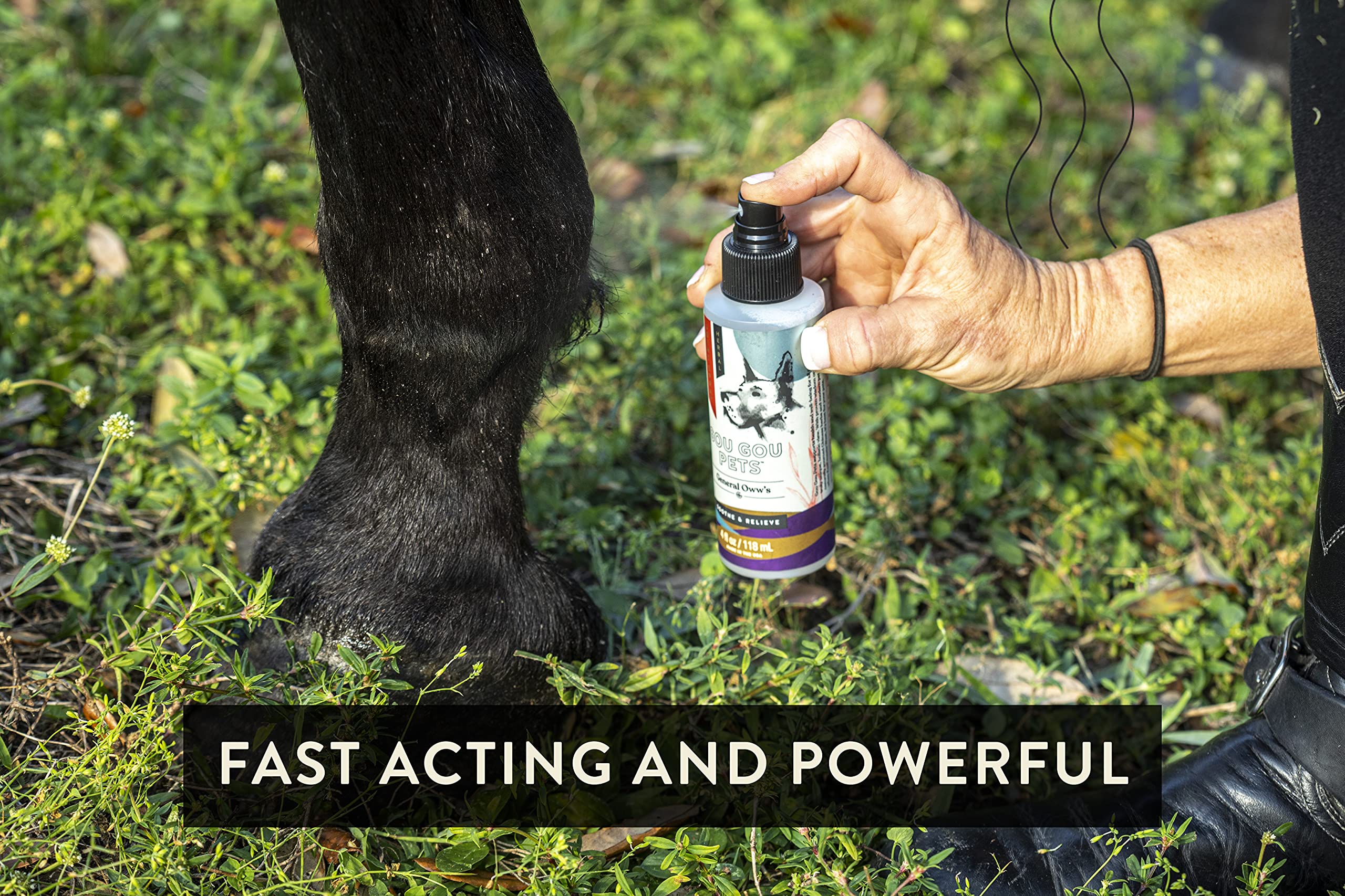 Gou Gou Pets Joint Spray for Dogs, Cats, and Horses - Natural Herbal Pain Relief for Sprains, Strains, and Swelling - 4 oz