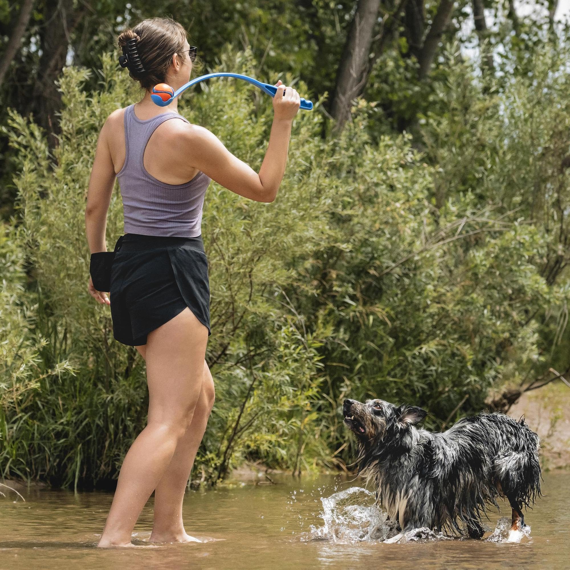Chuckit! Dog Ball Launcher - Classic 26' With Medium (2.5'), Dog Fetch Ball Thrower, For Dogs 20-60 Pounds, Made In Usa
