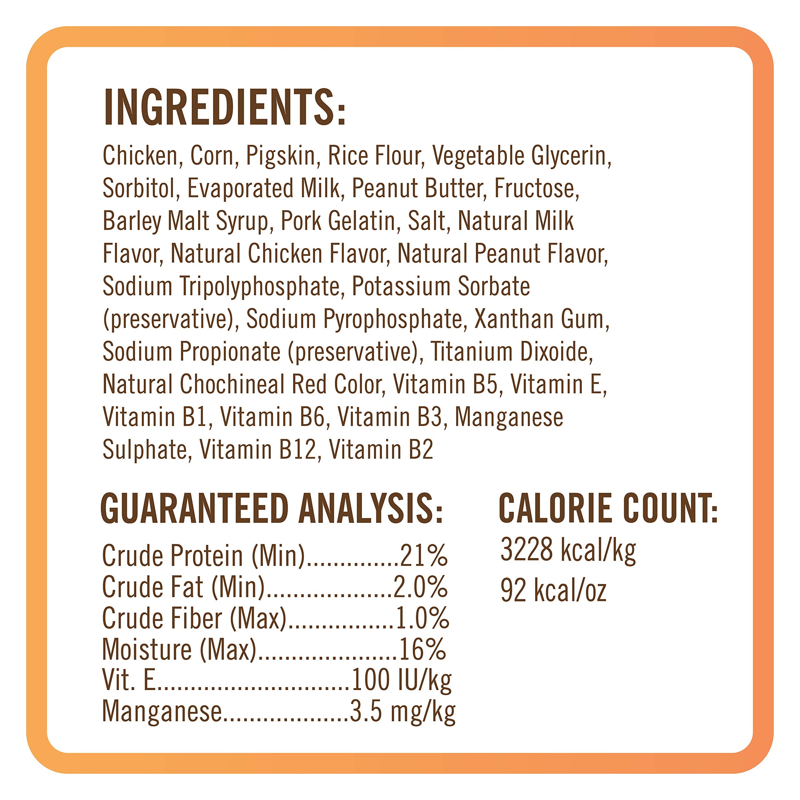 NutriChomps Dog Chews - 6-inch Twists, Easy to Digest, Rawhide-Free Dog Treats, Healthy, 12 Count, Real Chicken, Peanut Butter a