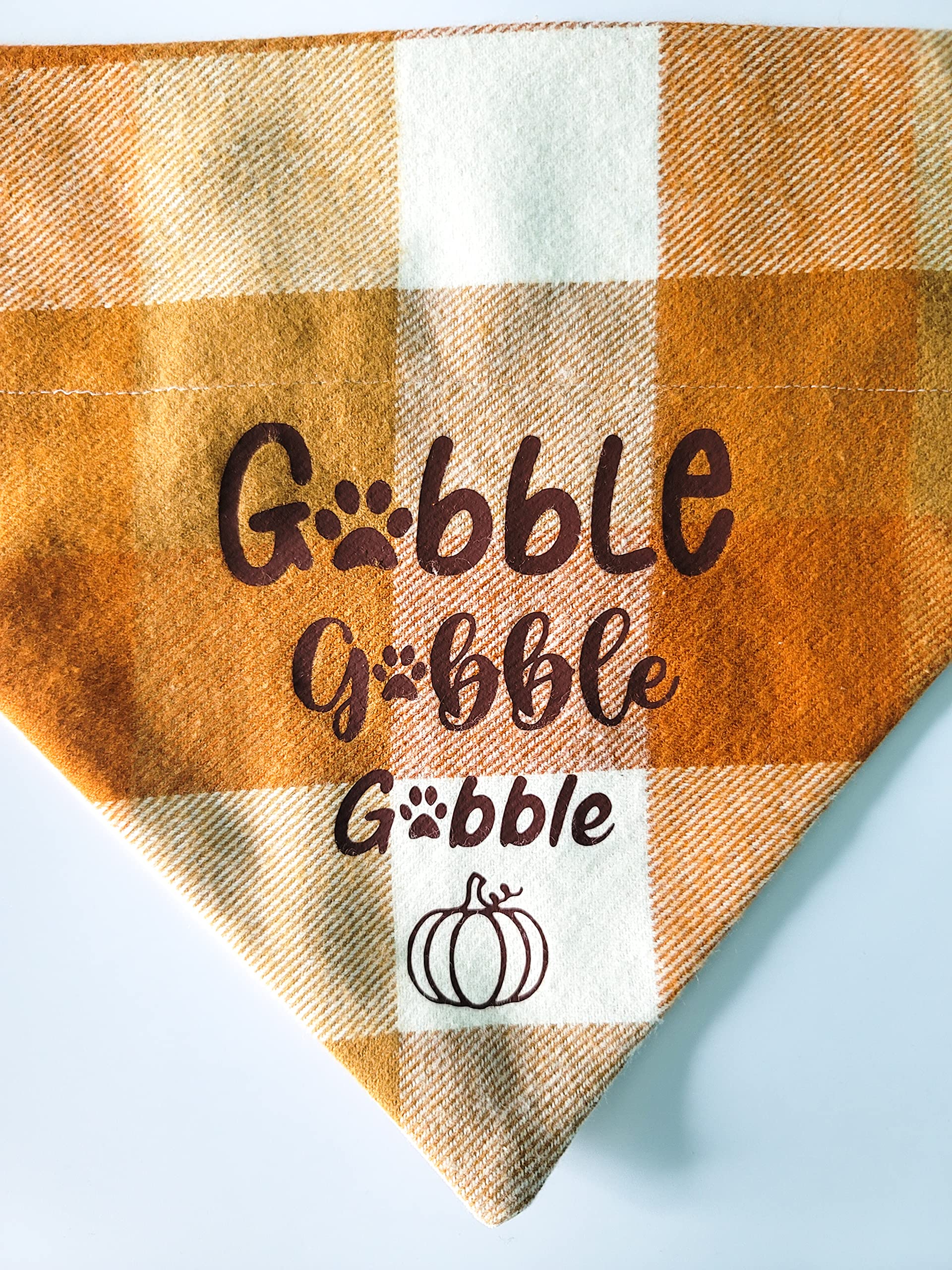 Gobble Gobble Gobble Over The Collar Dog Bandana That Slips Onto Their Existing Collar (X-Small)