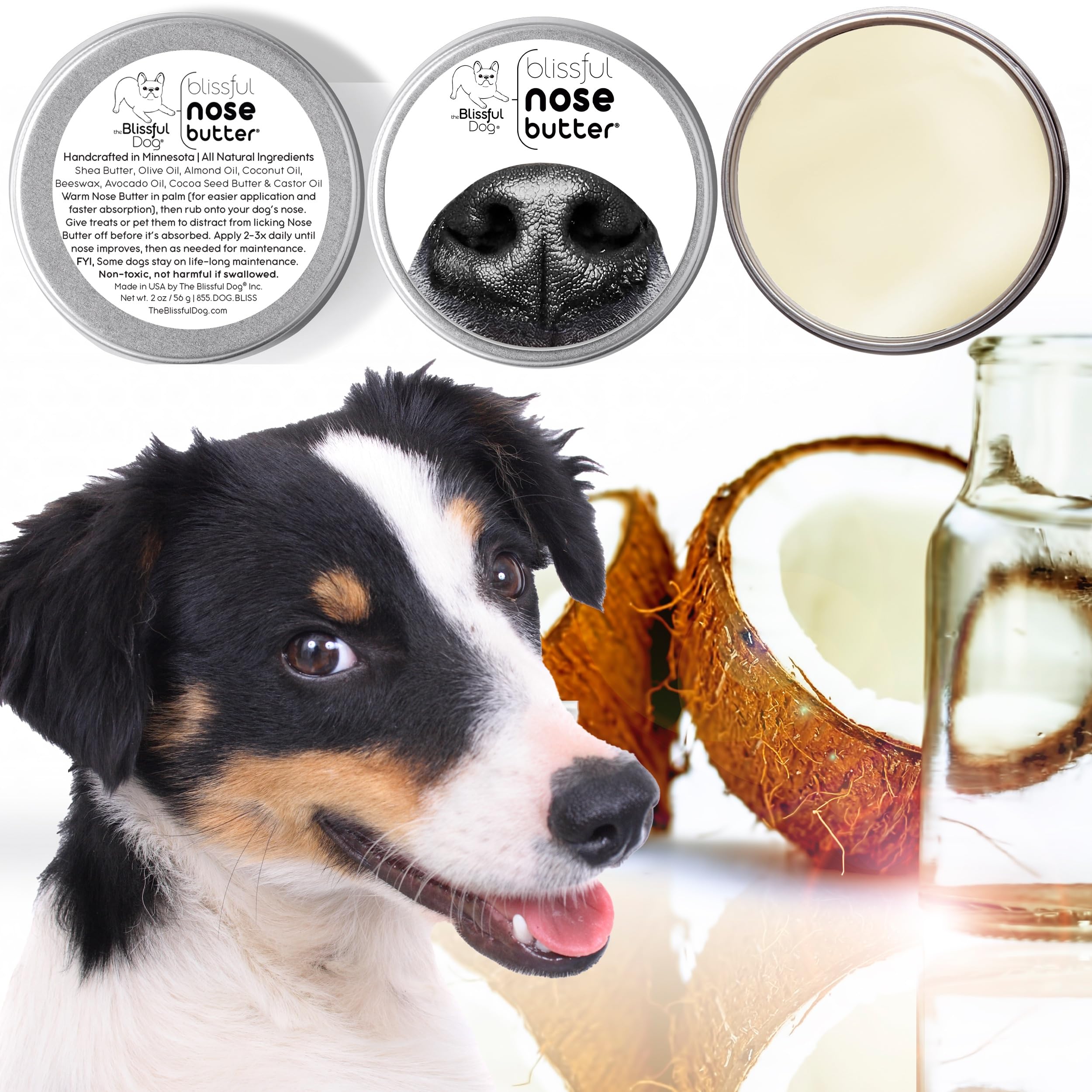 The Blissful Dog Every Dog Nose Butter, Versatile Dog Nose Balm for Dry Nose, Handcrafted Nose Moisturizer, Easy-to-Apply Dog Es
