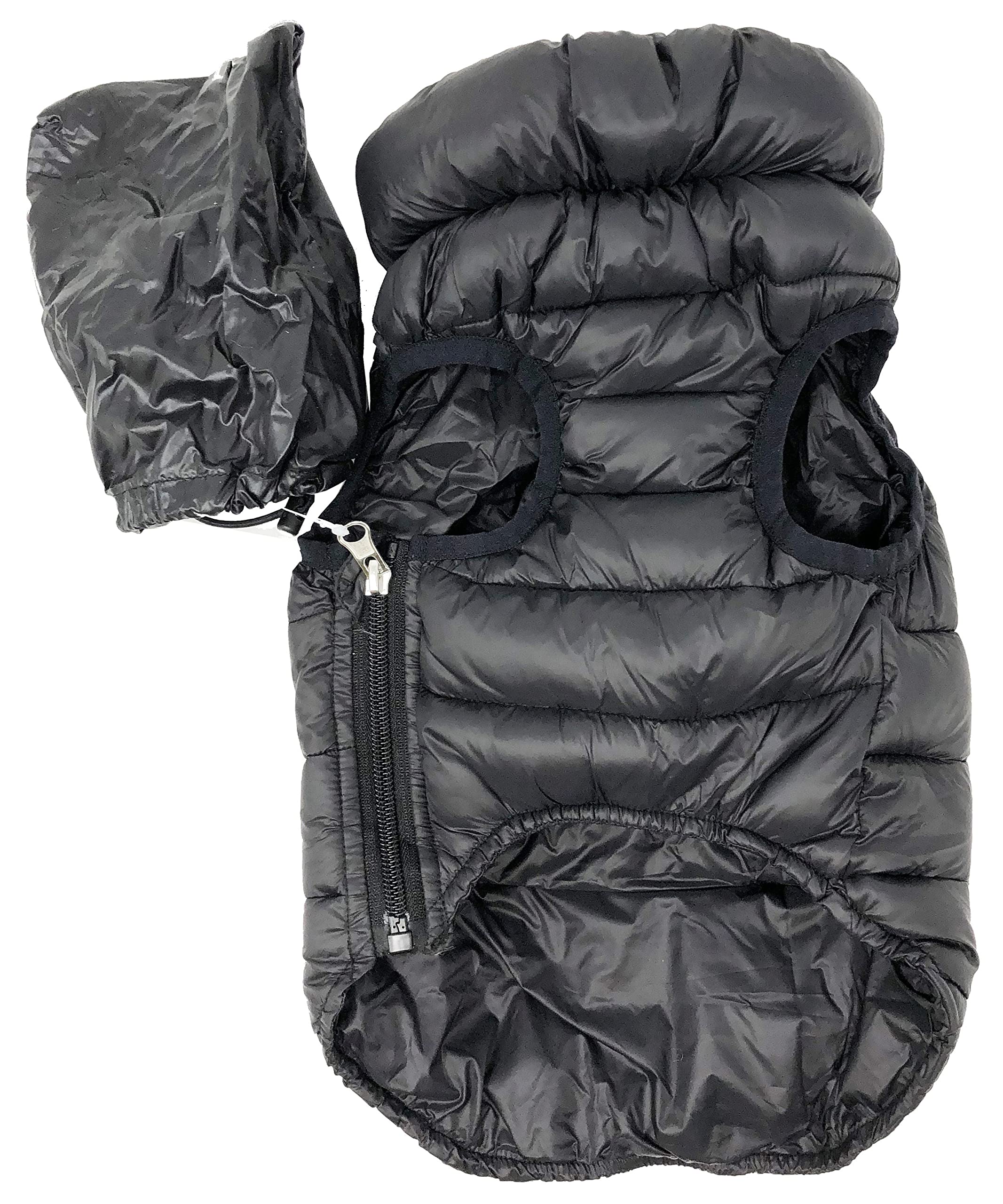 Pet Life Pursuit Quilted Ultra-Plush Thermal Dog Jacket, MD, Black