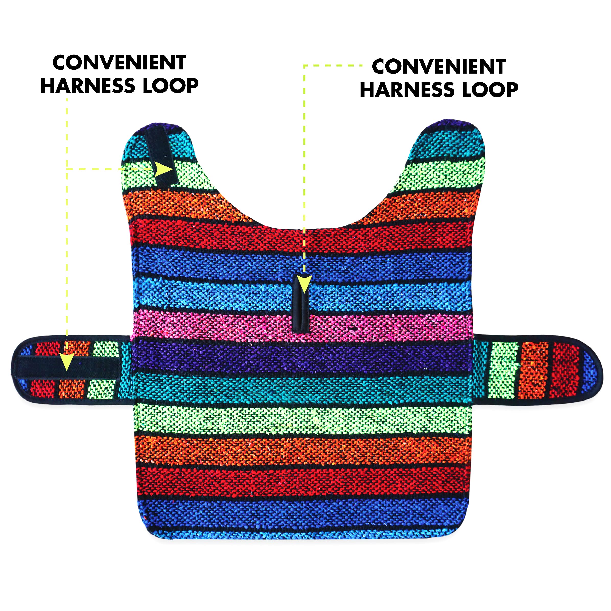 Handmade Dog Poncho from Authentic Mexican Blanket - Dog Clothes - Chihuahua Coat - Costume - Sweater - Vest (Multi Color, XXS)