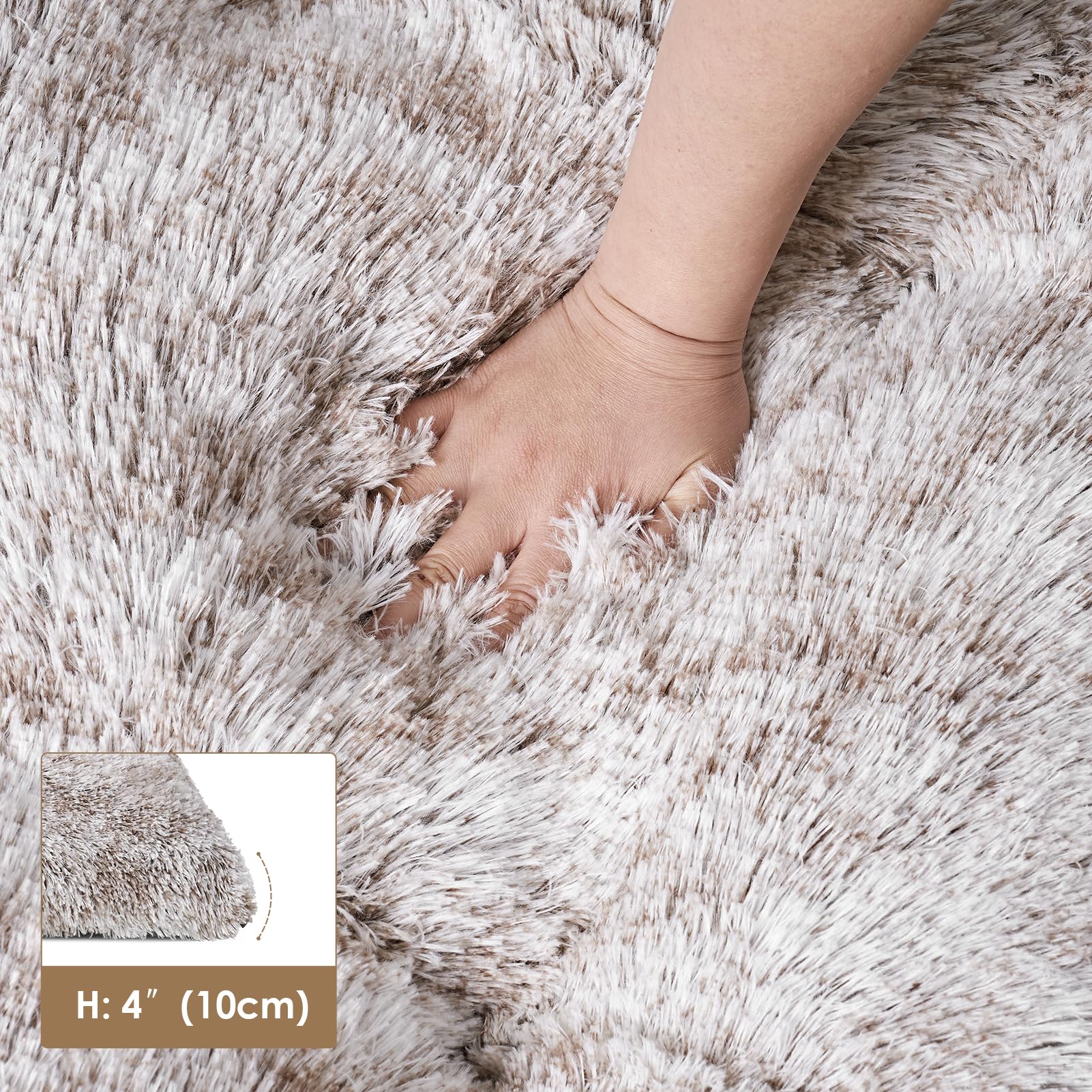 Eheyciga Fluffy Dog Crate Bed For Small Dogs, Plush Faux Fur Crate Pad, Calming Anti Anxiety Small Dog Bed, Washable Soft Warm M