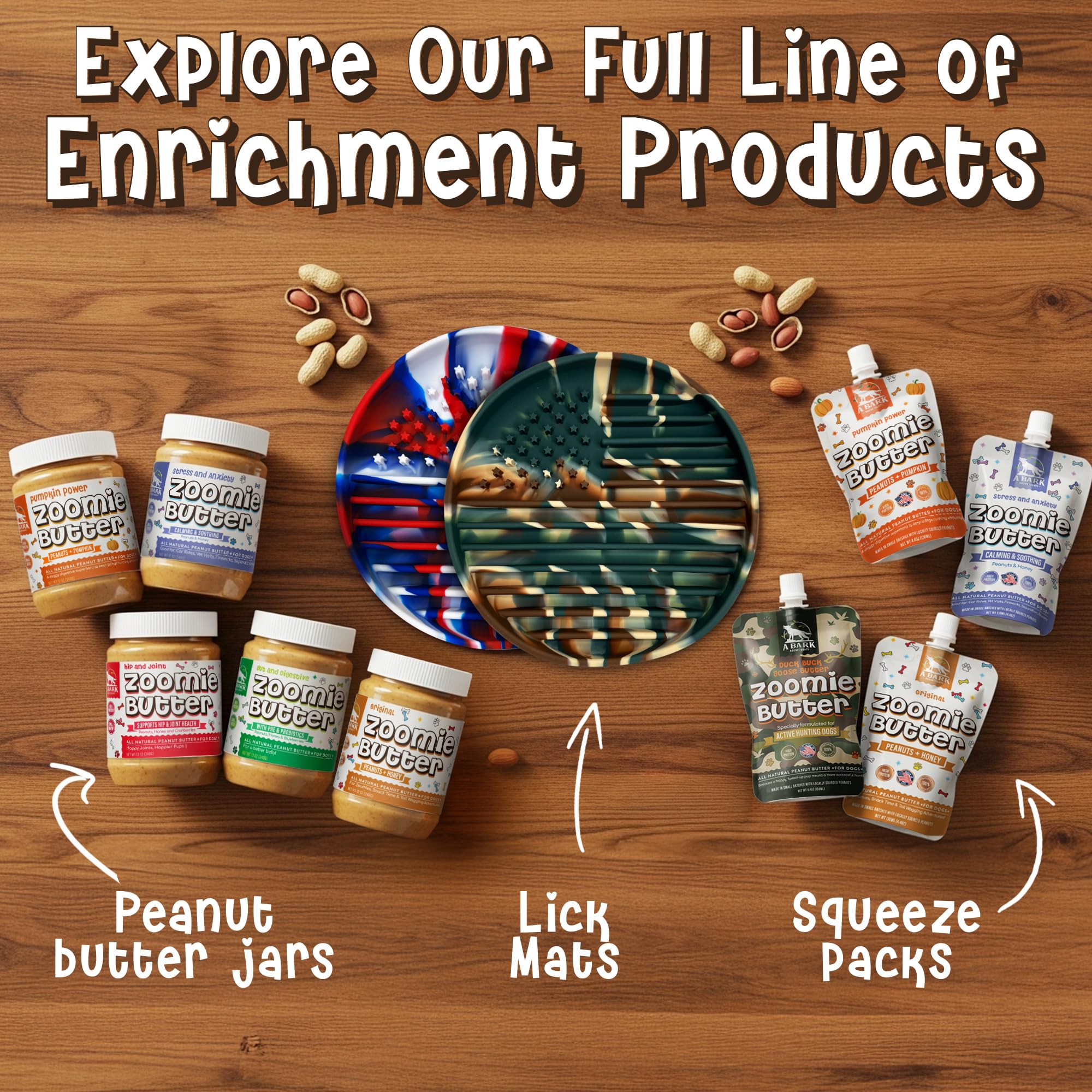 Zoomie Butter Original All Natural Dog Peanut Butter Spread. Human Grade, Healthy Dog Treat/Dog Food. Peanuts & Honey for Puppy