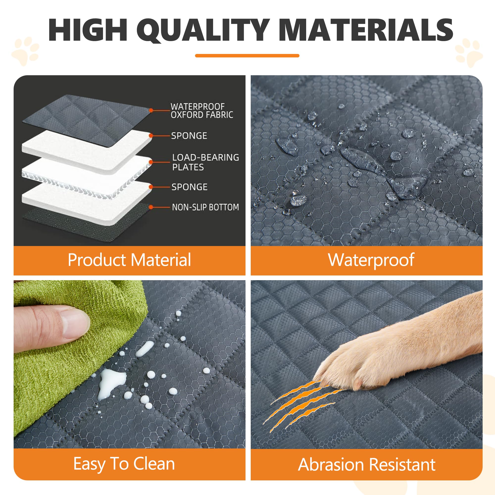 Anosospecial Back Seat Extender,Dog Car Seat Cover,Waterproof Pet Hammock Travel Bed,Durable Camping Air Mattress,Non Inflatable