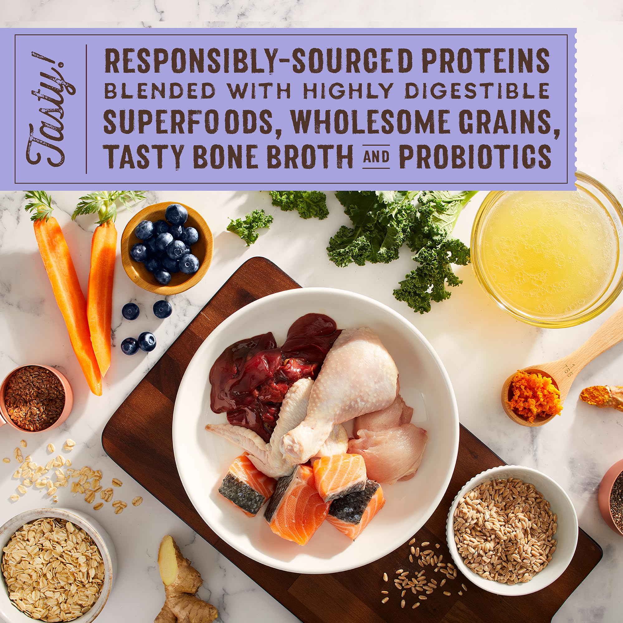 Stella & Chewys SuperBlends Raw Coated Wholesome Grains Puppy Cage-Free Chicken & Wild-Caught Salmon Recipe with Superfoods, 3.