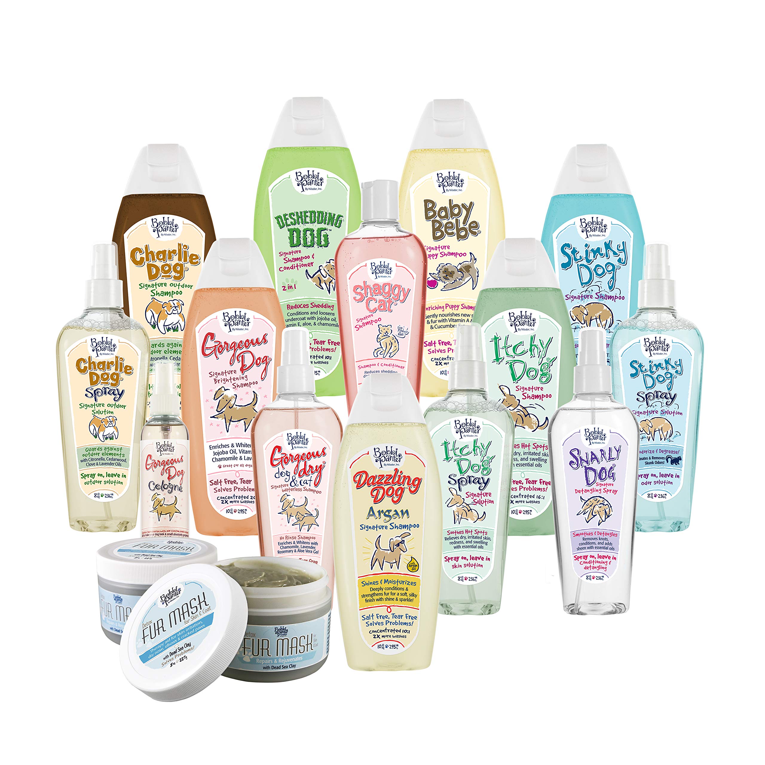 Bobbi Panter Itchy Dog Shampoo For Soothing Skin Relief, Naturally Derived Ingredients, Tear-Free, Salt-Free, Paraben-Free, Ph-Balanced, 20:1 Concentrated Formula, Green Apple Scent, 13 Oz.