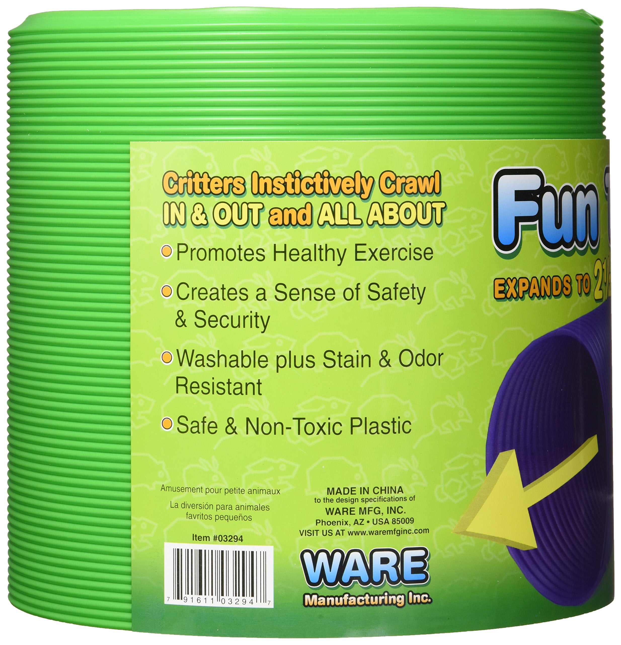 Ware Manufacturing Fun Tunnels Play Tube For Small Pets, 30 X 8 Inches - Large