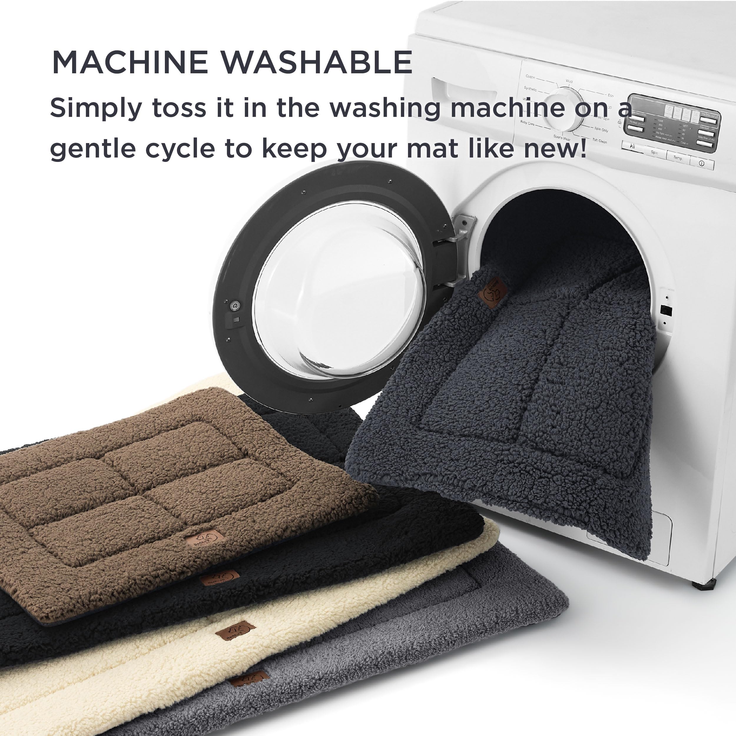 Bedsure Washable Dog Bed For Large Dog, Reversible Foam Floor Dog Mat, Lightweight Travel Flat Pet Beds For Indoor & Outdoor Dog