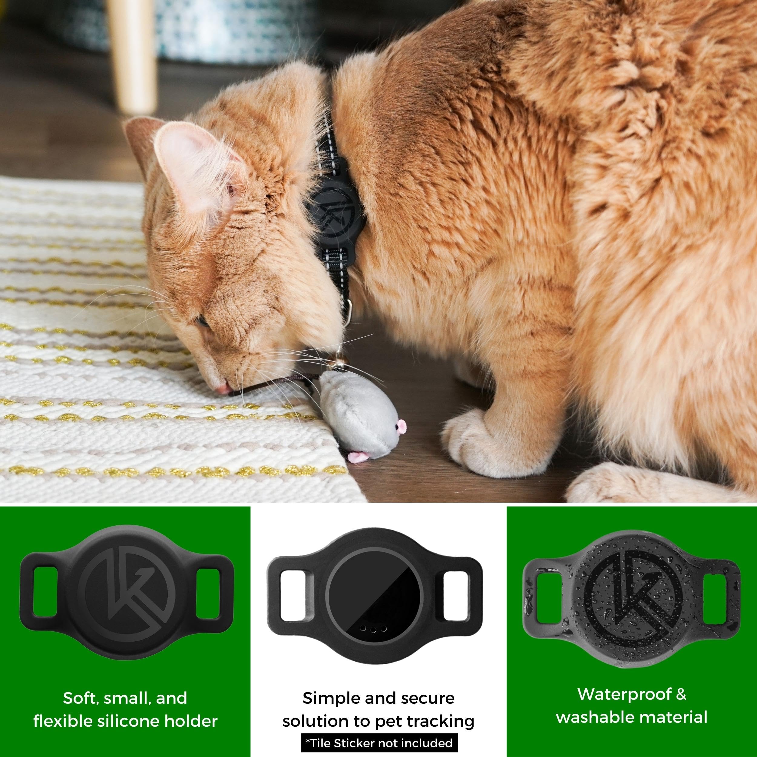 Tile Sticker Cat Collar Holder (2024): The Smallest, Lightest, And Most Comfortable Tracking Case For Cats - Track Your Pet With