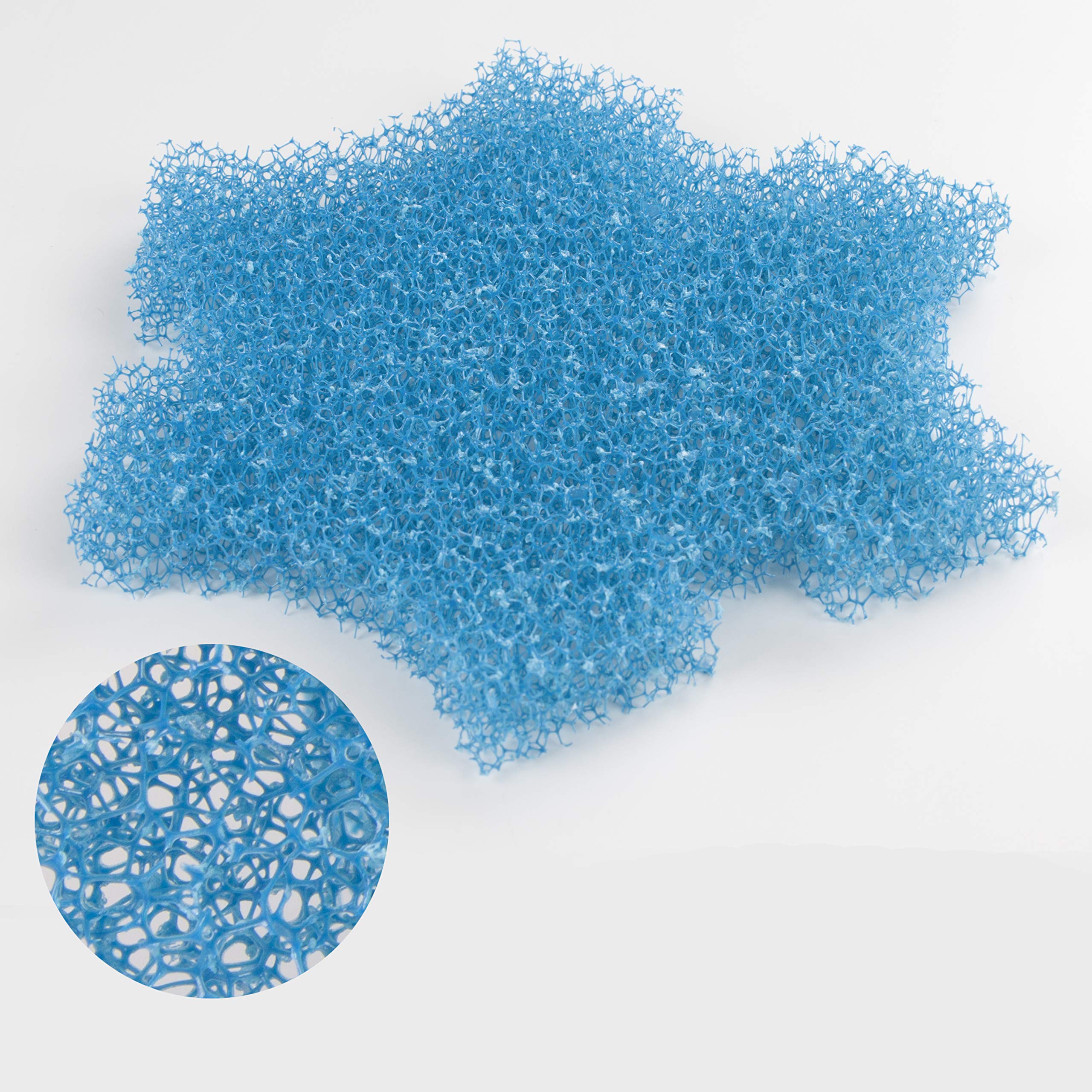 Ltwhome Replacement Blue Coarse Foam Filter Fit For Oase Swimskim 25 Floating Pond Skimmer (Pack Of 12Pcs)