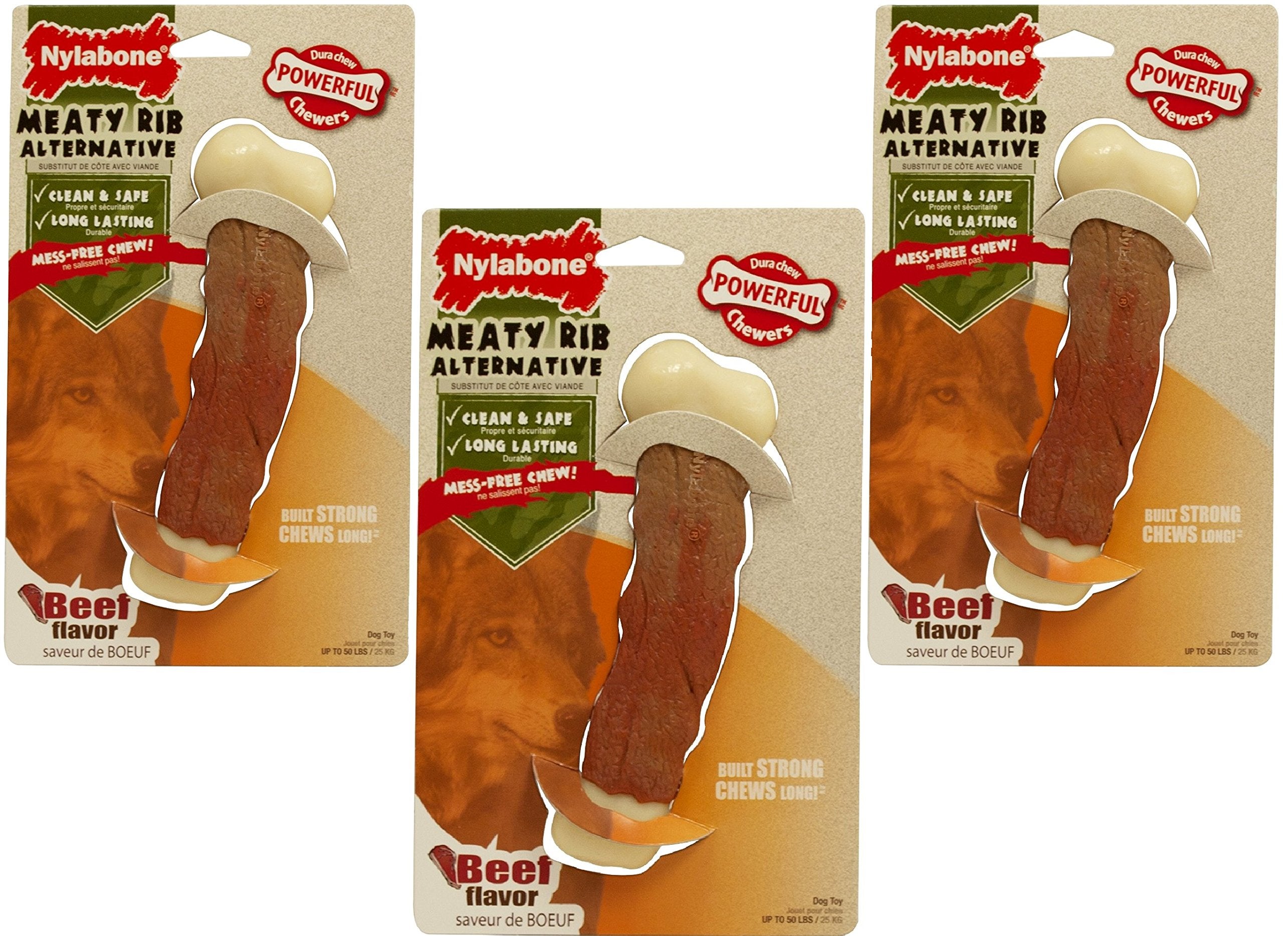 Nylabone Dura Chew Animal Part Alternative Rib Beef Flavor