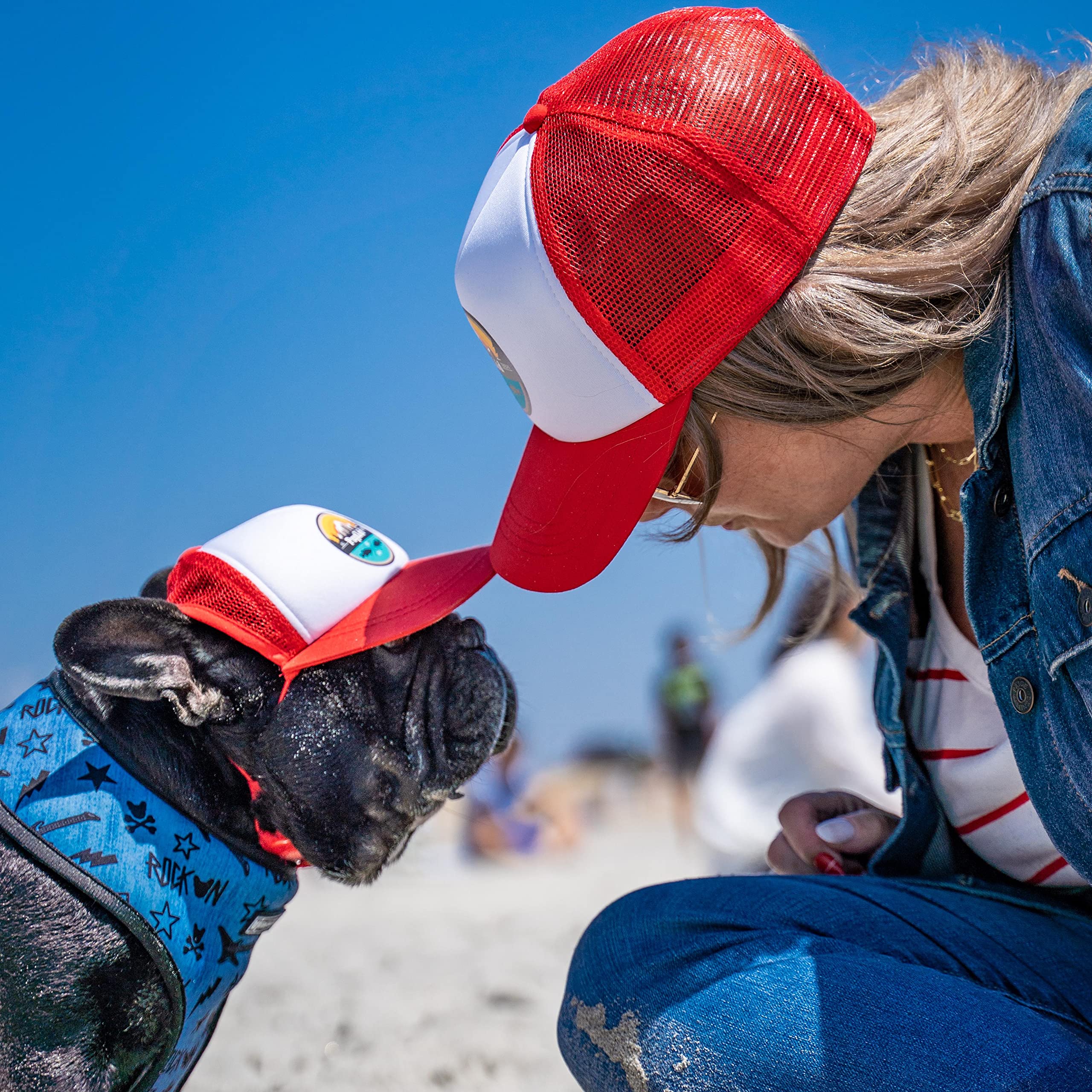Sunset Collection, Puplid Trucker Hats For Humans Stylish Sun Protection Human Hat To Match And Twin With Your Dog (Pink All-Ter