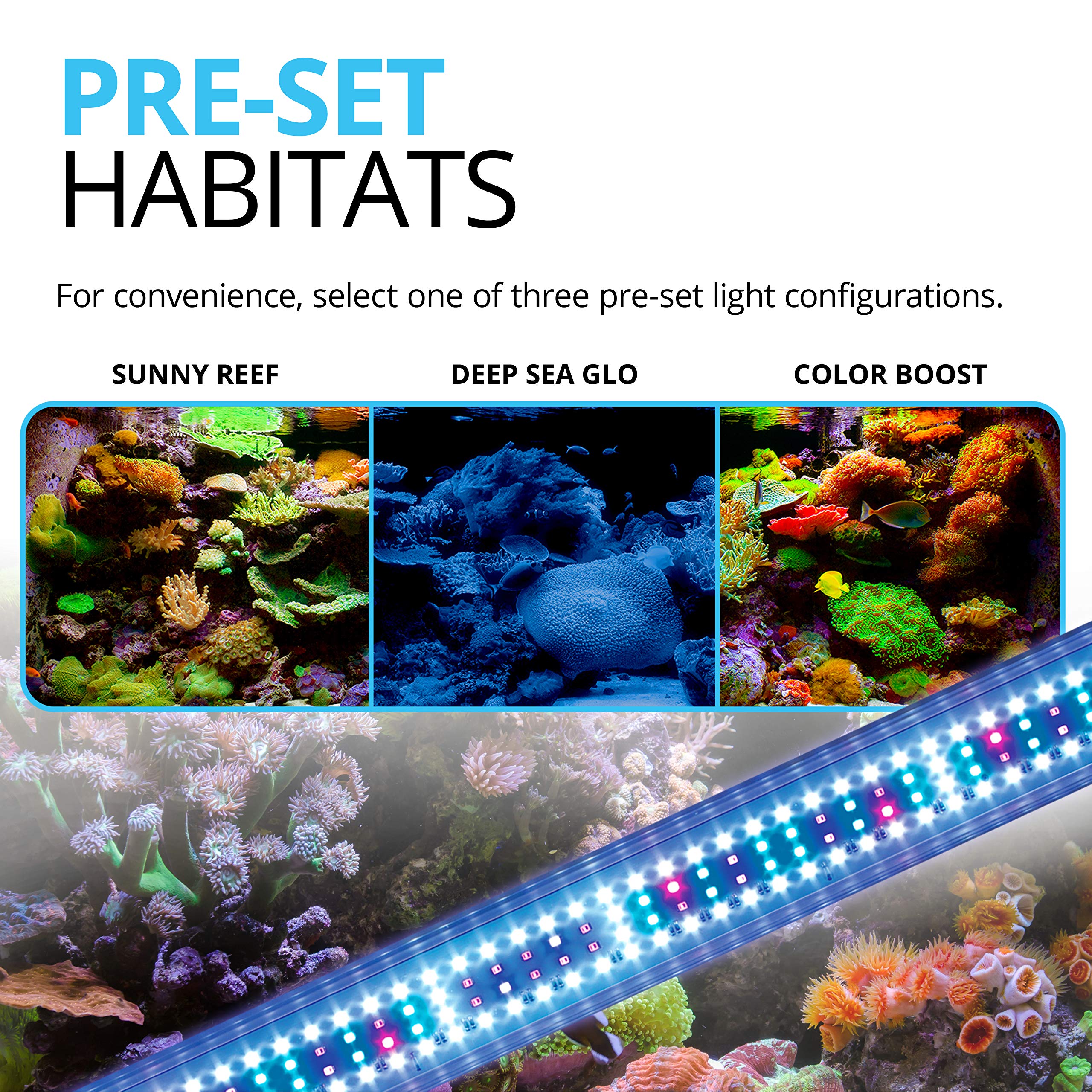 Fluval Sea Marine 3.0 Led Aquarium Lighting For Coral Growth, 22 Watts, 15-24 Inches
