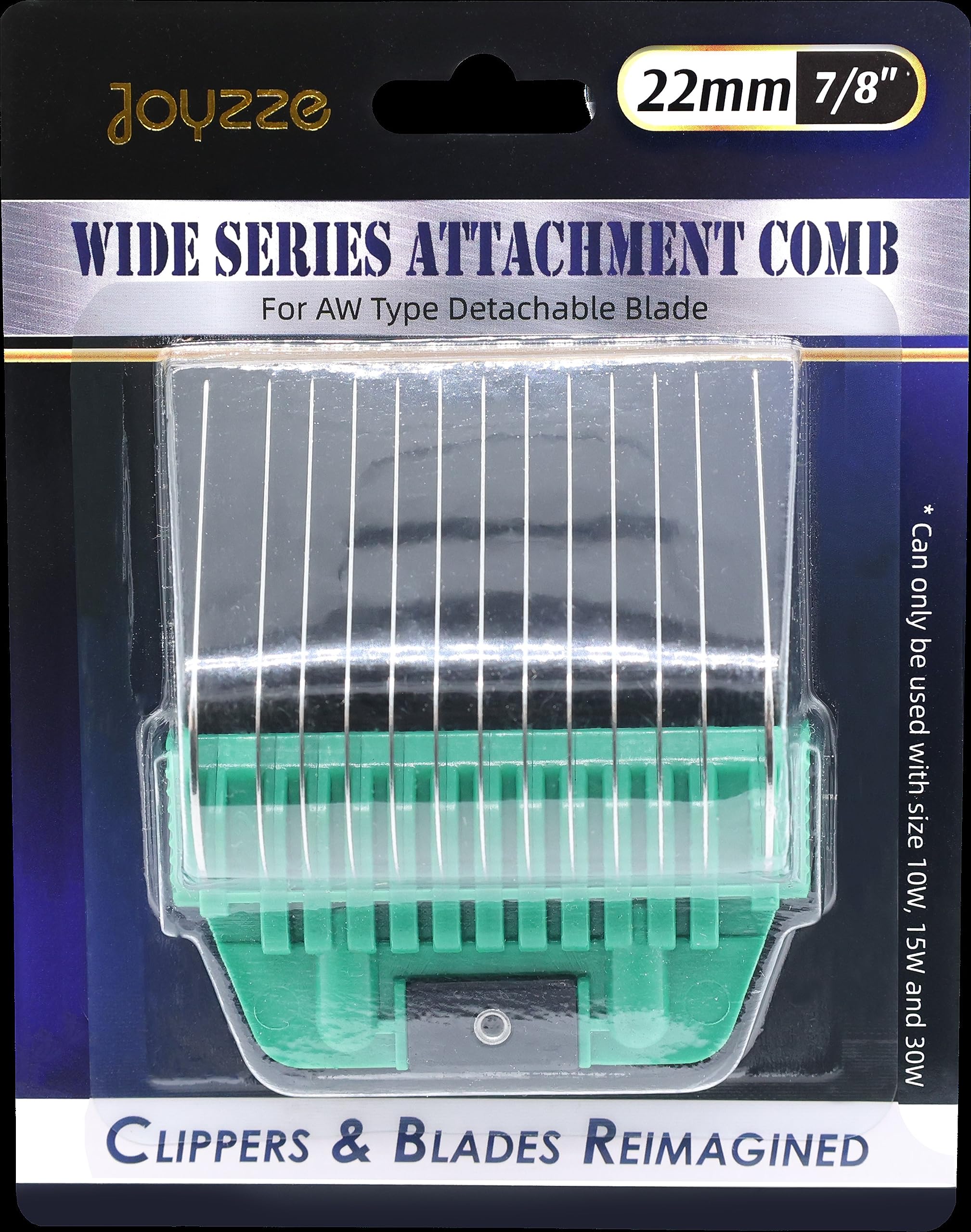 Joyzze Dog Grooming Comb, A Series Wide 22Mm 7/8'' Metal, Professional For Smooth Coat, Durable And Precise, Trimming And Finish