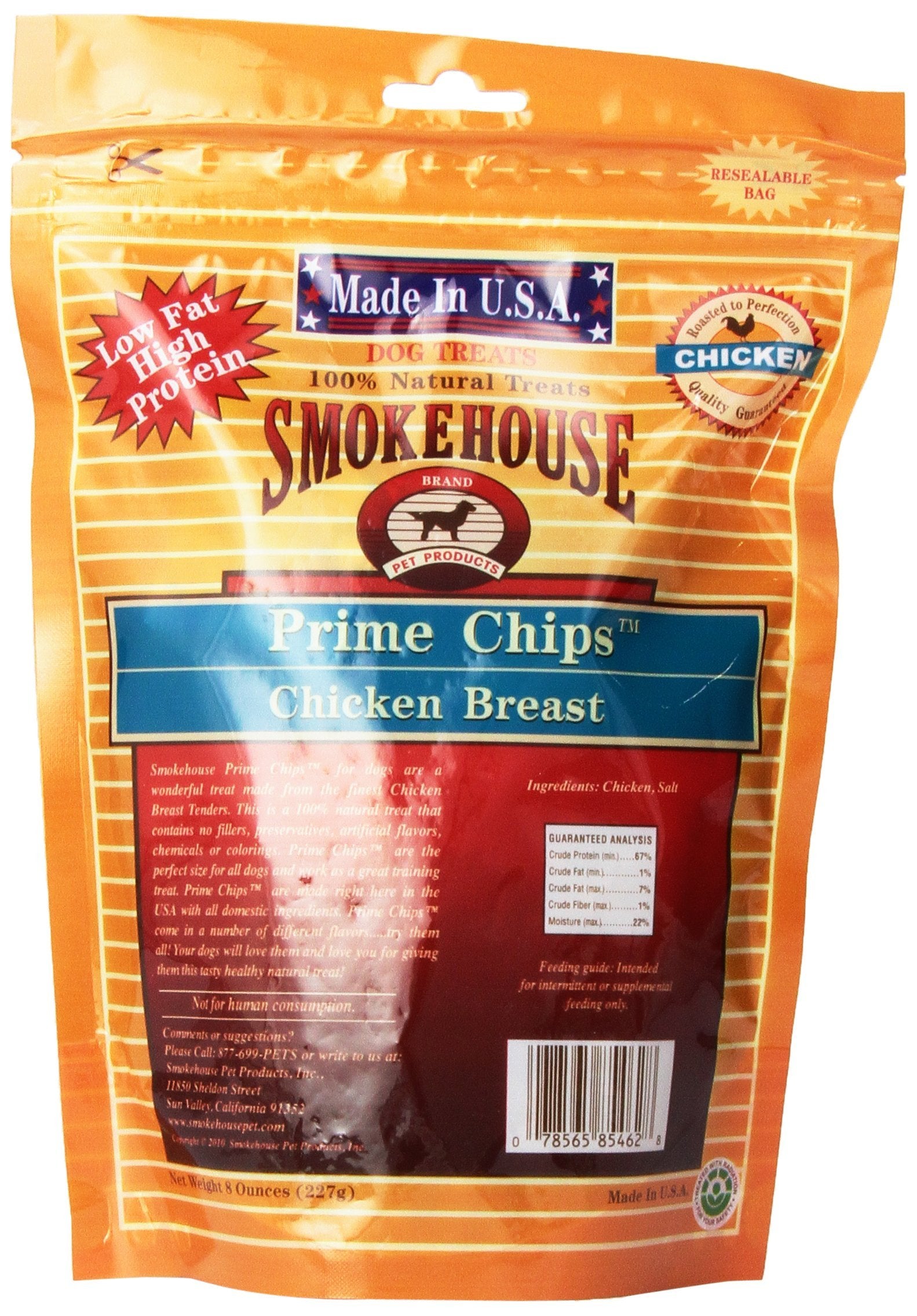 Smokehouse Prime Chips Chicken Breast Dog Treats Made in the USA