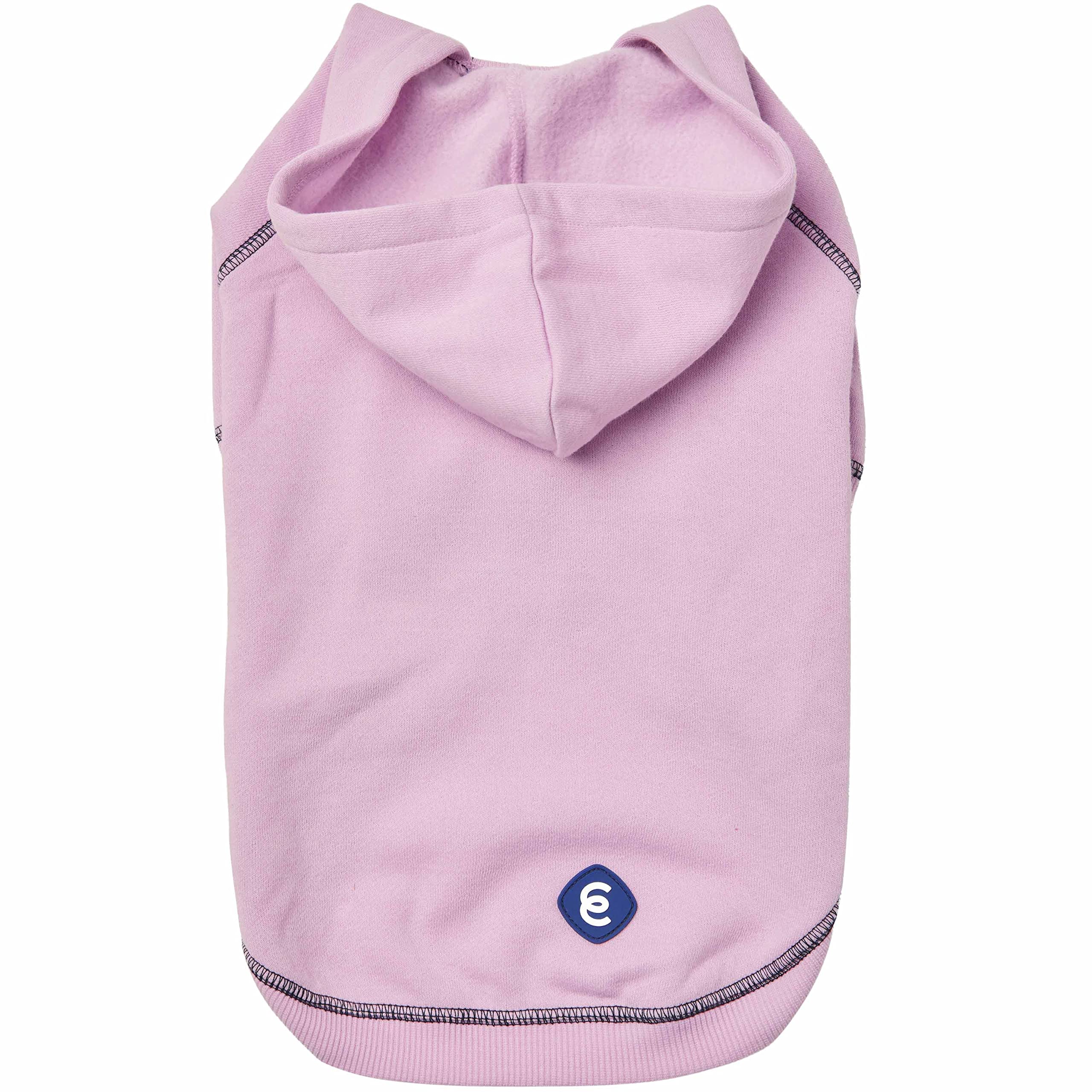 Blueberry Pet Essentials 2023 New Soft & Comfy Better Basic Cotton Blend Dog Hoodie Sweatshirt In Pink Lilac, Back Length 16', Pack Of 1 Jacket For Dogs