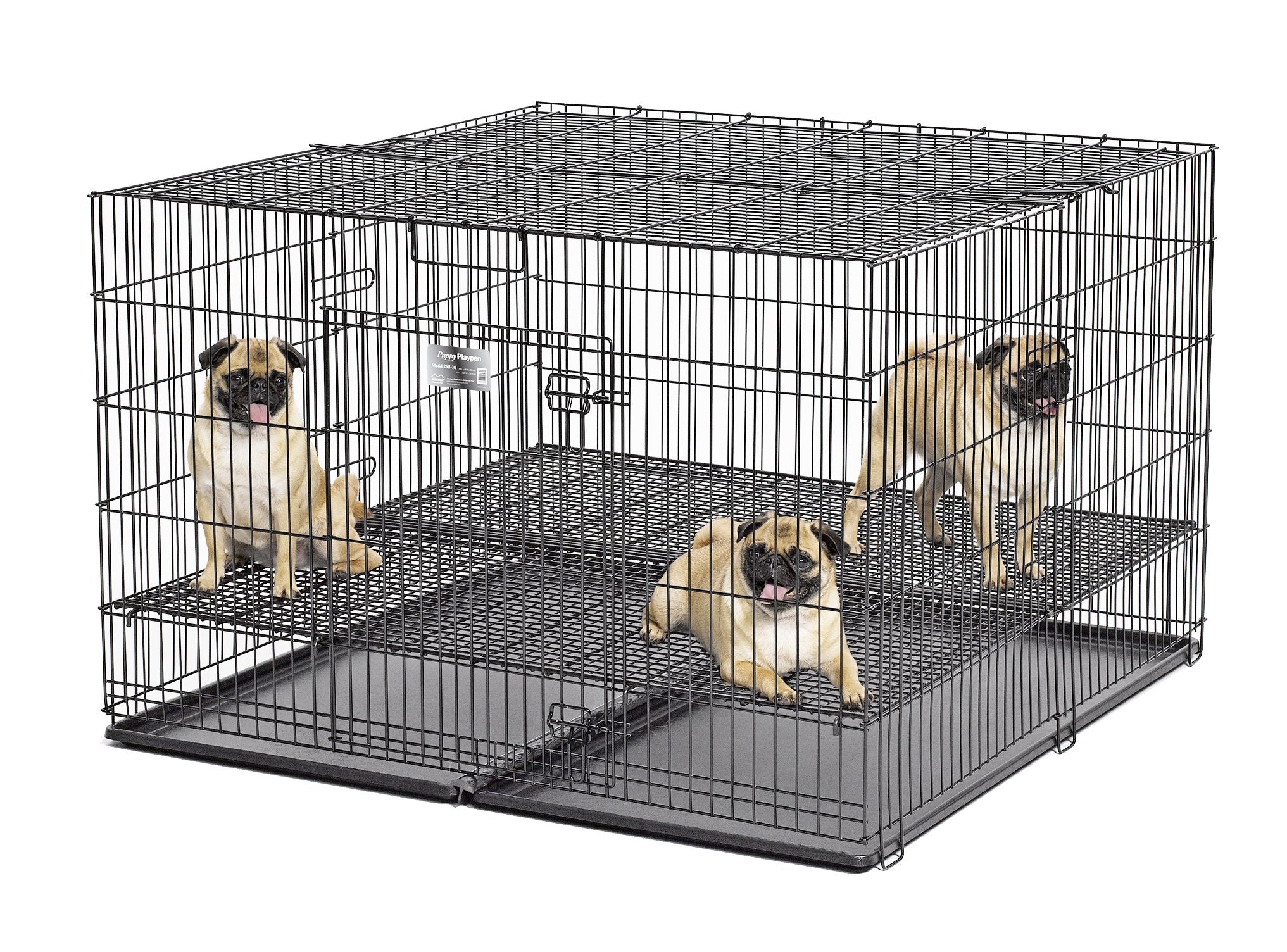 MidWest Homes for Pets Puppy Playpen Crate - 248-05 Grid & Pan Included
