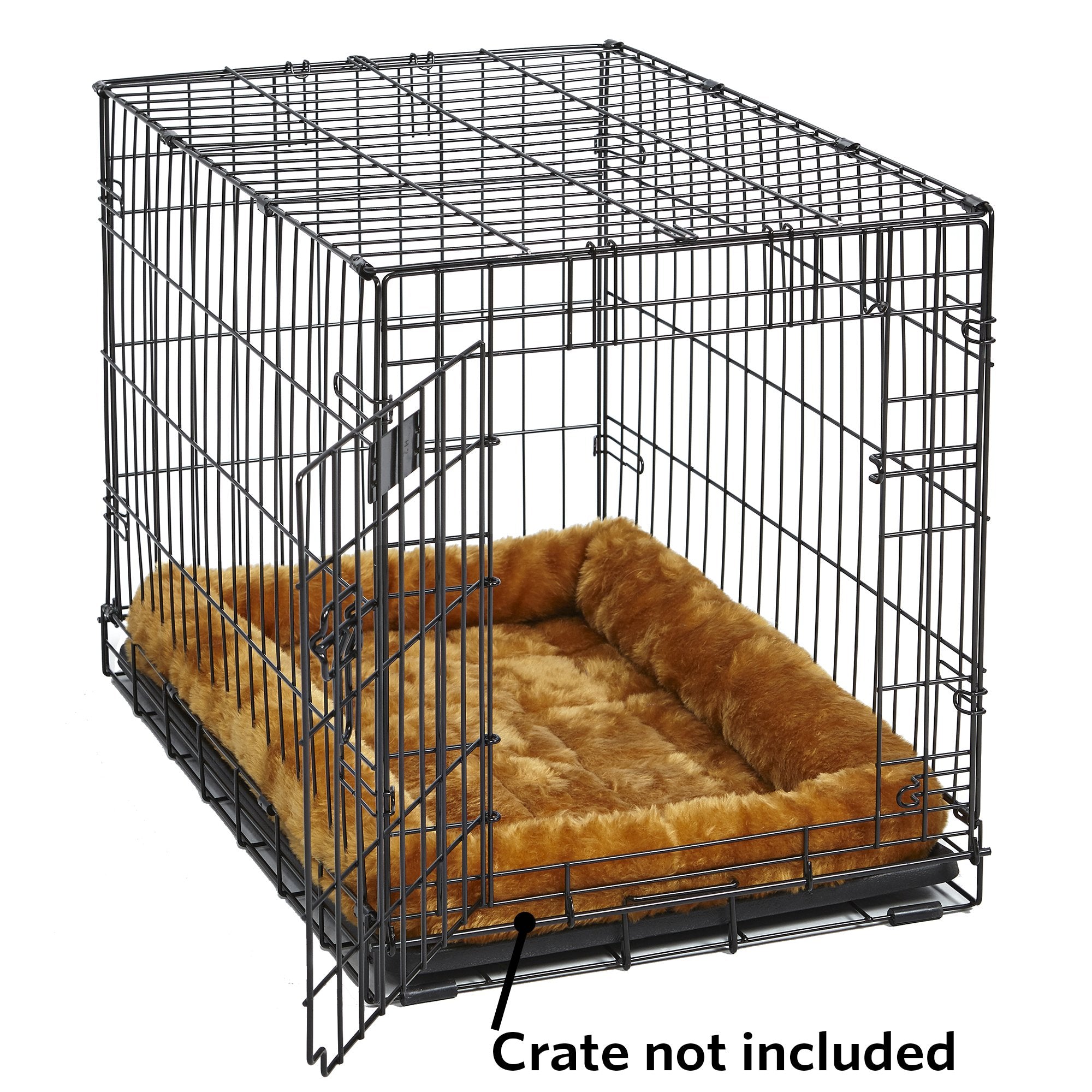 Midwest Homes For Pets Cinnamon 18-Inch Pet Bed W/ Comfortable Bolster | Ideal For Small Breeds & Fits An 18-Inch Crate | Easy M