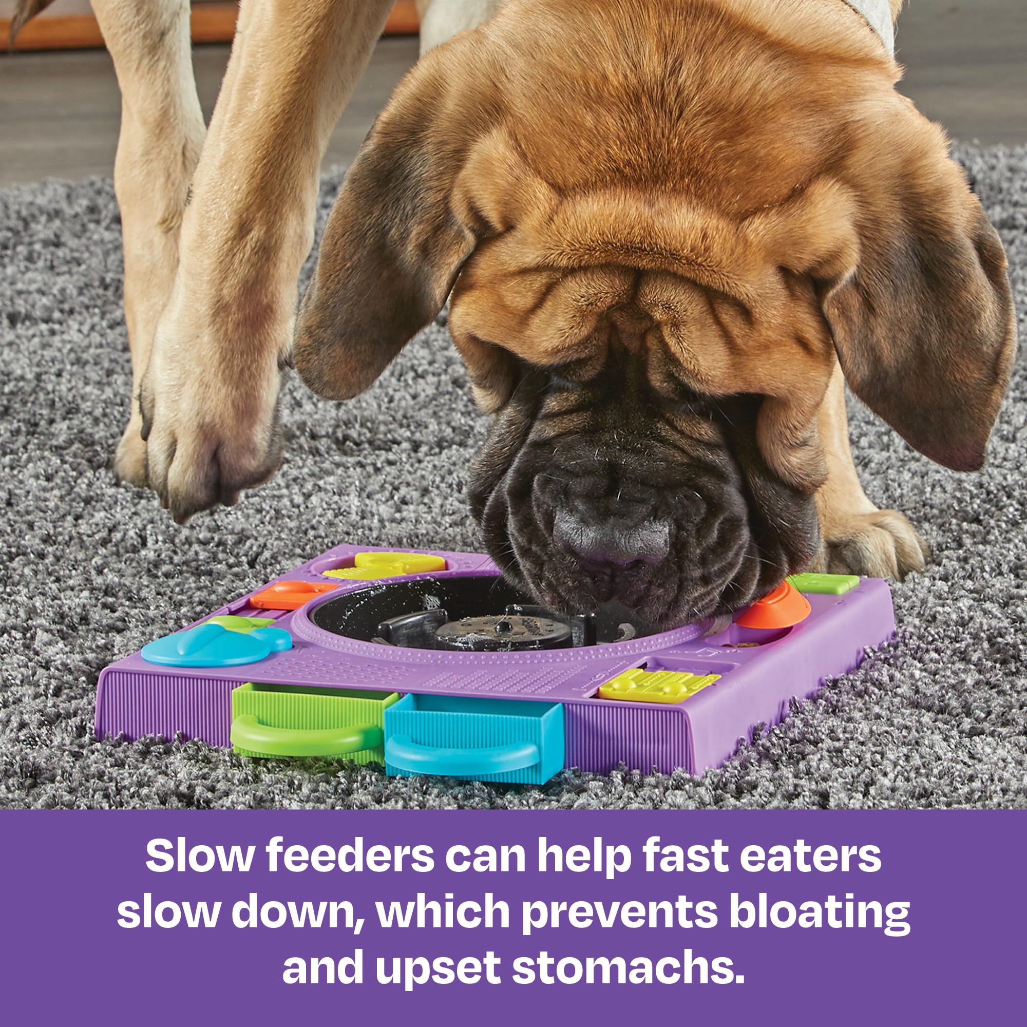 Brightkins Dj Doggo Puzzle Feeder For All Breeds - Dog Puzzle Toys, Interactive Dog Toys, Gifts For Dogs