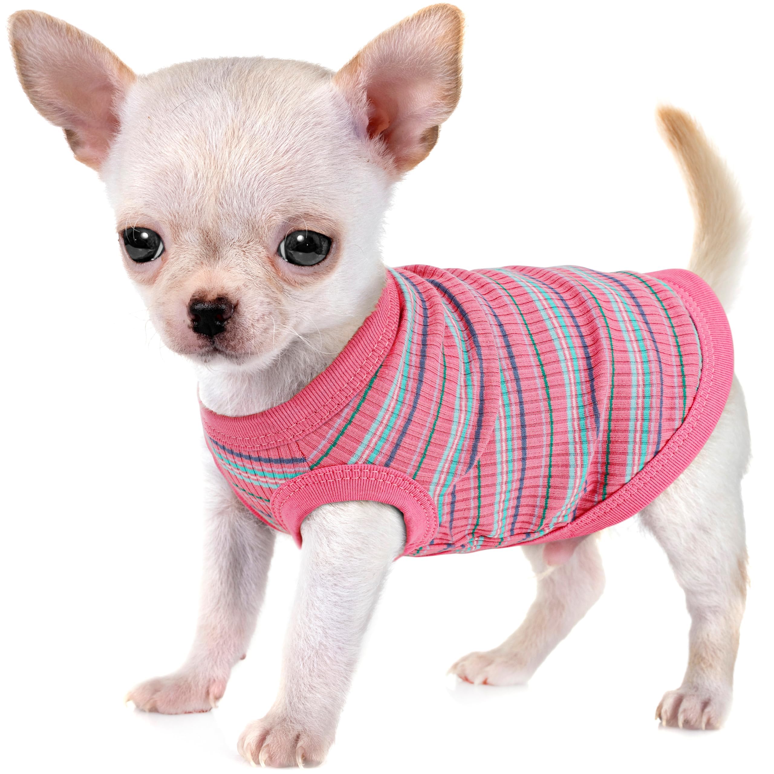 Elevate Your Pet'S Comfort And Fashion: Premium 100% Cotton Rib Dog Shirt Vest For Small Breeds Like Chihuahuas, Yorkies, And Pu