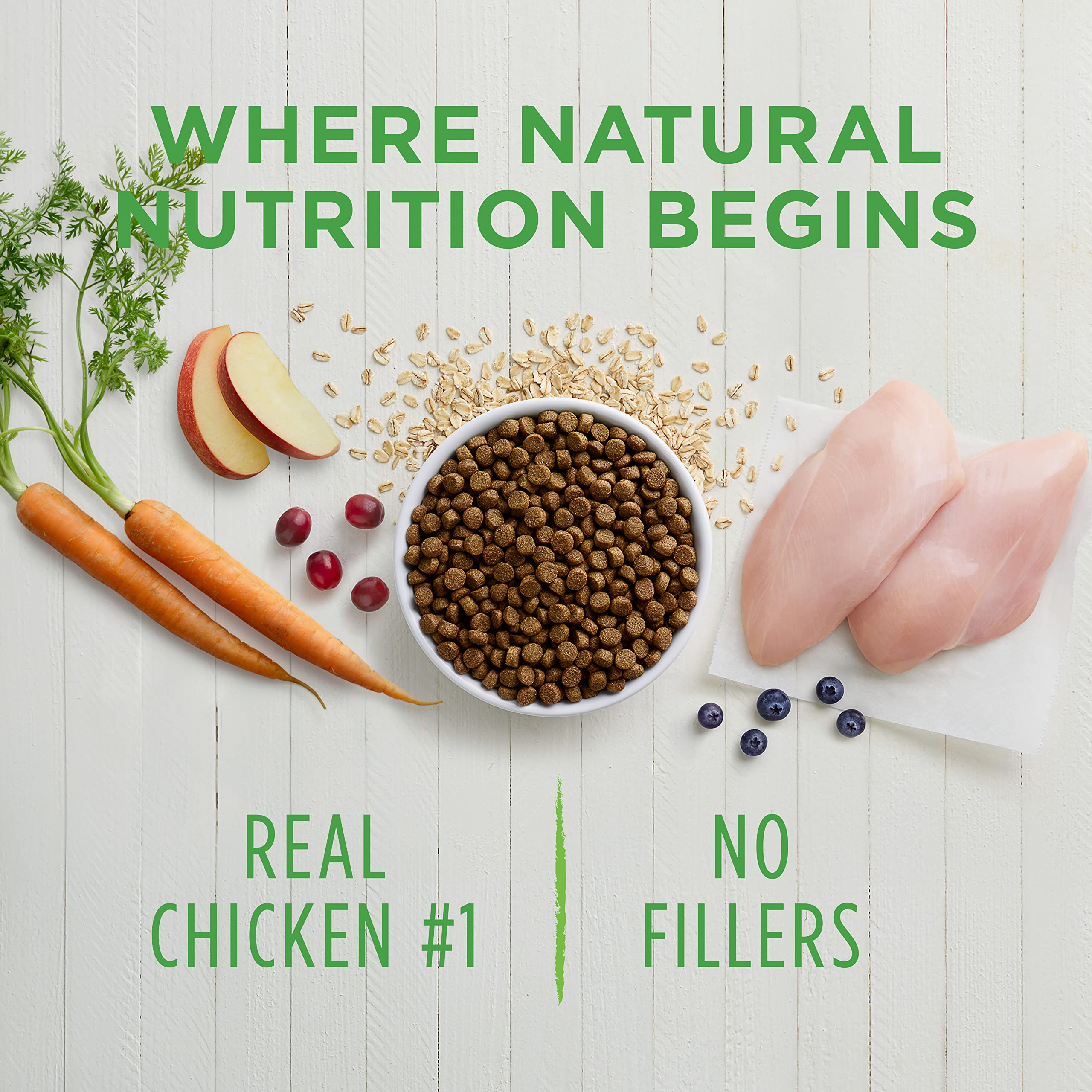Instinct Be Natural, Natural Dry Dog Food, Raw Coated Kibble - Real Chicken & Brown Rice, 25 lb. Bag