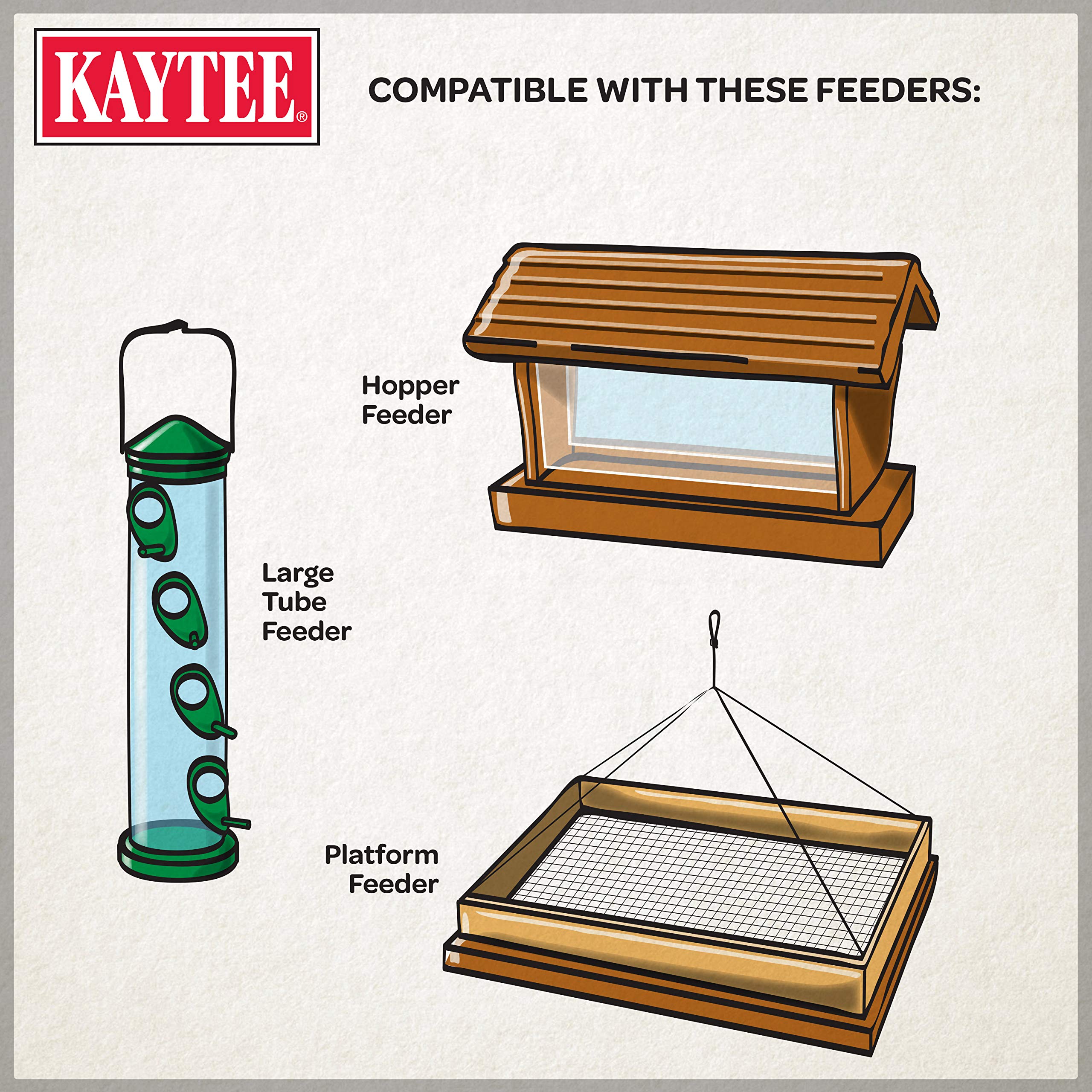 Kaytee Wild Bird Ultimate No Mess Wild Bird Food Seed For Cardinals, Finches, Chickadees, Nuthatches, Woodpeckers, Grosbeaks, Ju