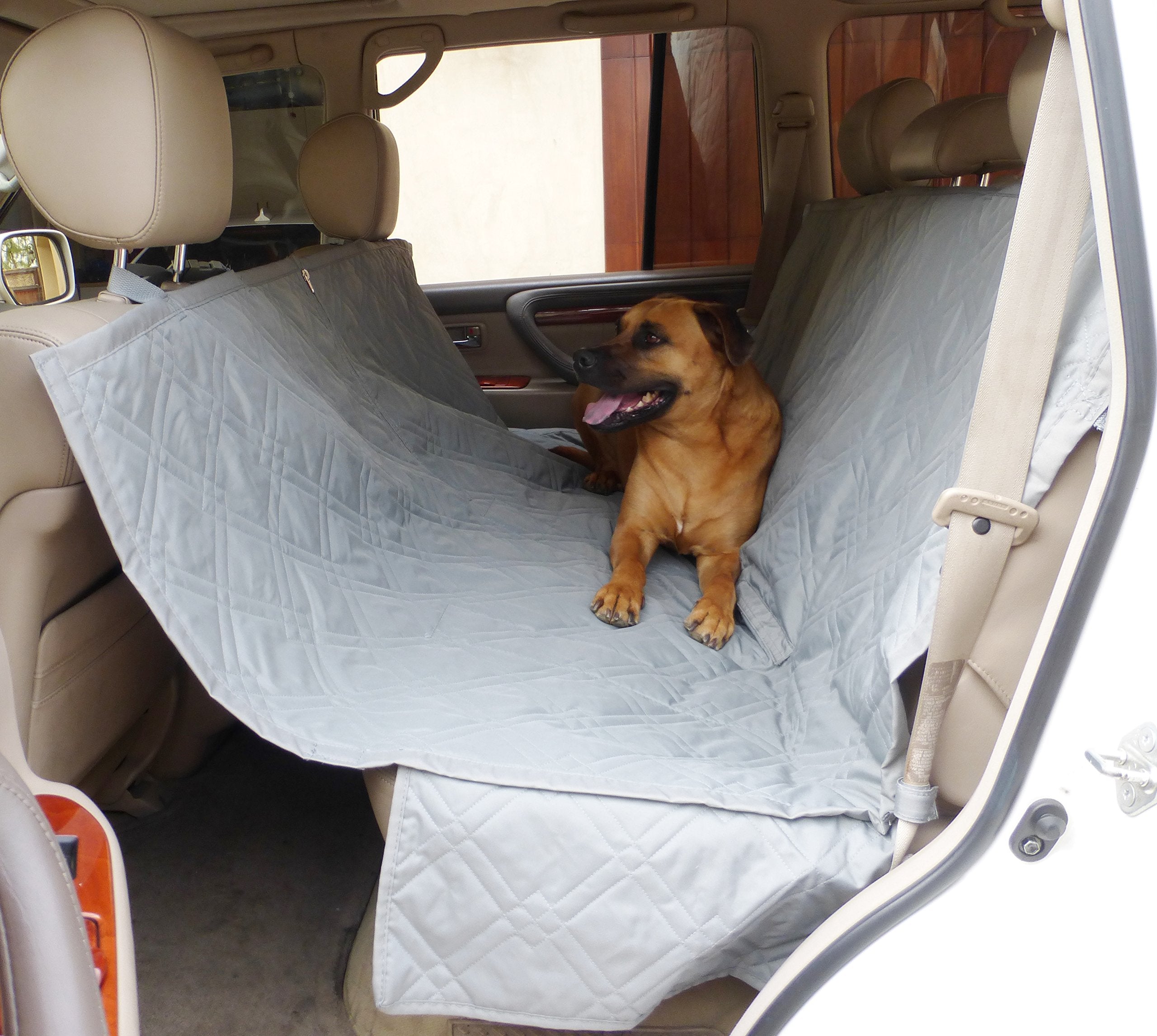 Formosa Covers Deluxe Dog Car Seat Hammock Quilted Cover with Non-Slip Backing Best for Cars Trucks and SUVs Make Travel with Yo