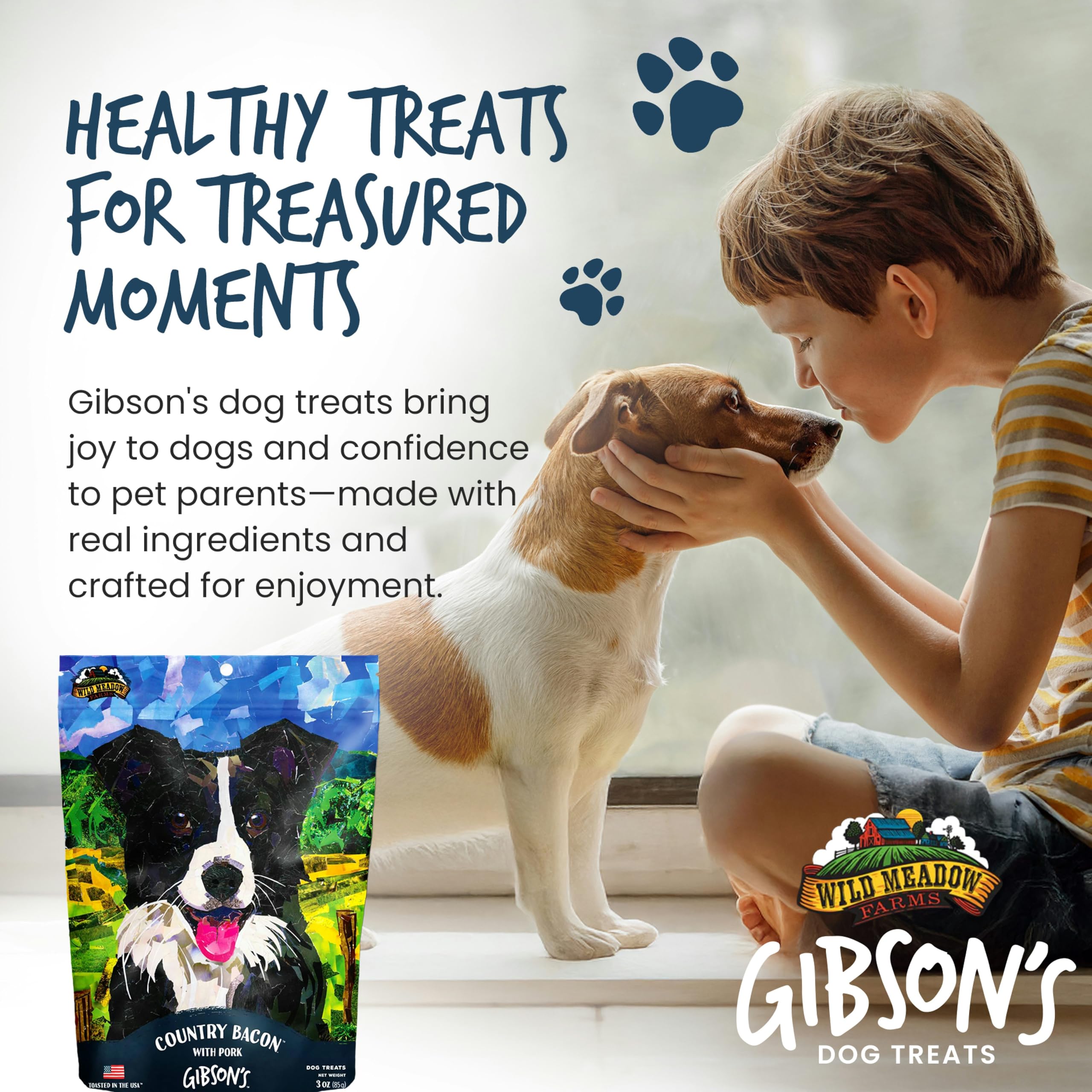 Wild Meadow Farms - Gibsons Meadow Bacon with Pheasant, Soft Jerky Dog Treats, Crafted with Real Meat, Aromatic, and Grain-Free