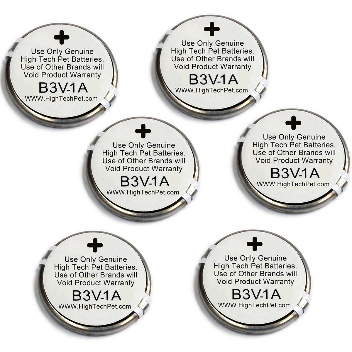 High Tech Pet 6-Pack Electronic Collar Battery For Model Ms-4 And Ms-5