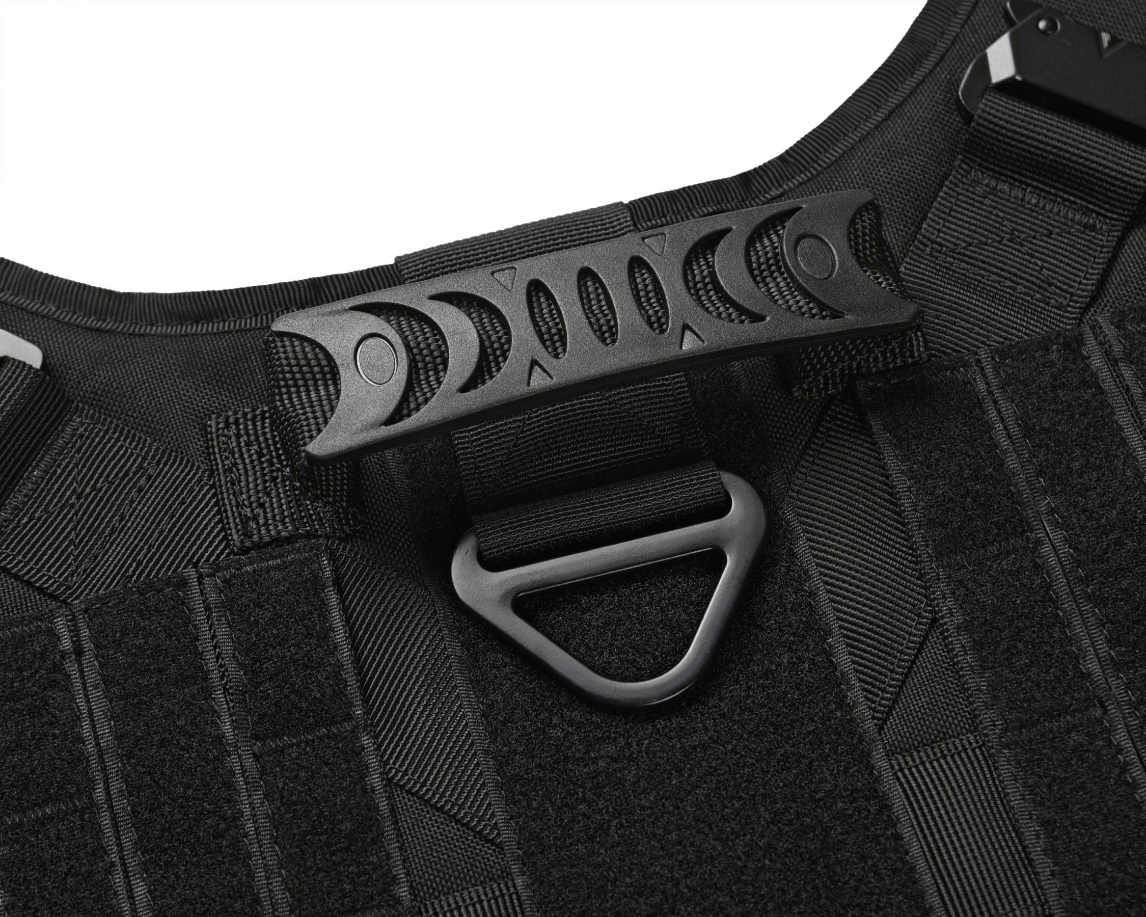 RubRab Tactical Dog Harness Vest with Handle Military Working Training Molle Vest with Metal Buckles & Loop Panels for Large Dog