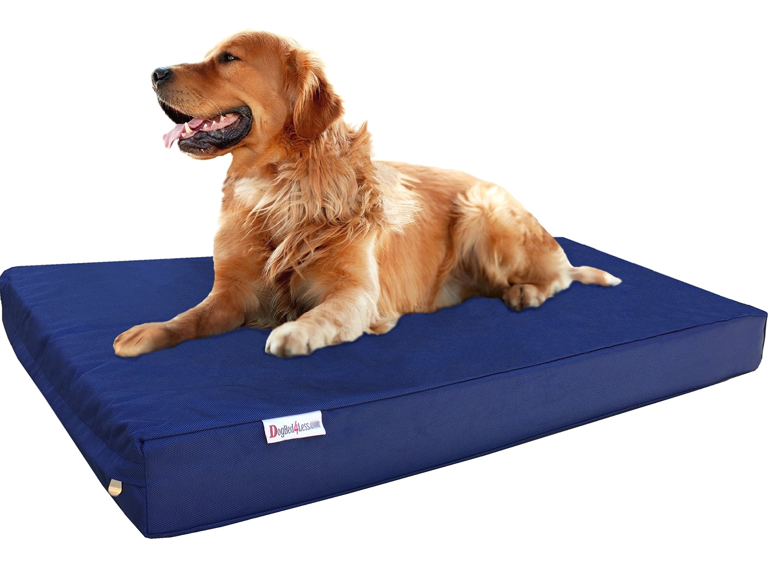 Dogbed4less Extra Large Orthopedic Gel Infused Memory Foam Dog Bed, Waterproof Liner and 1680 Ballistic Blue External Cover, 40X