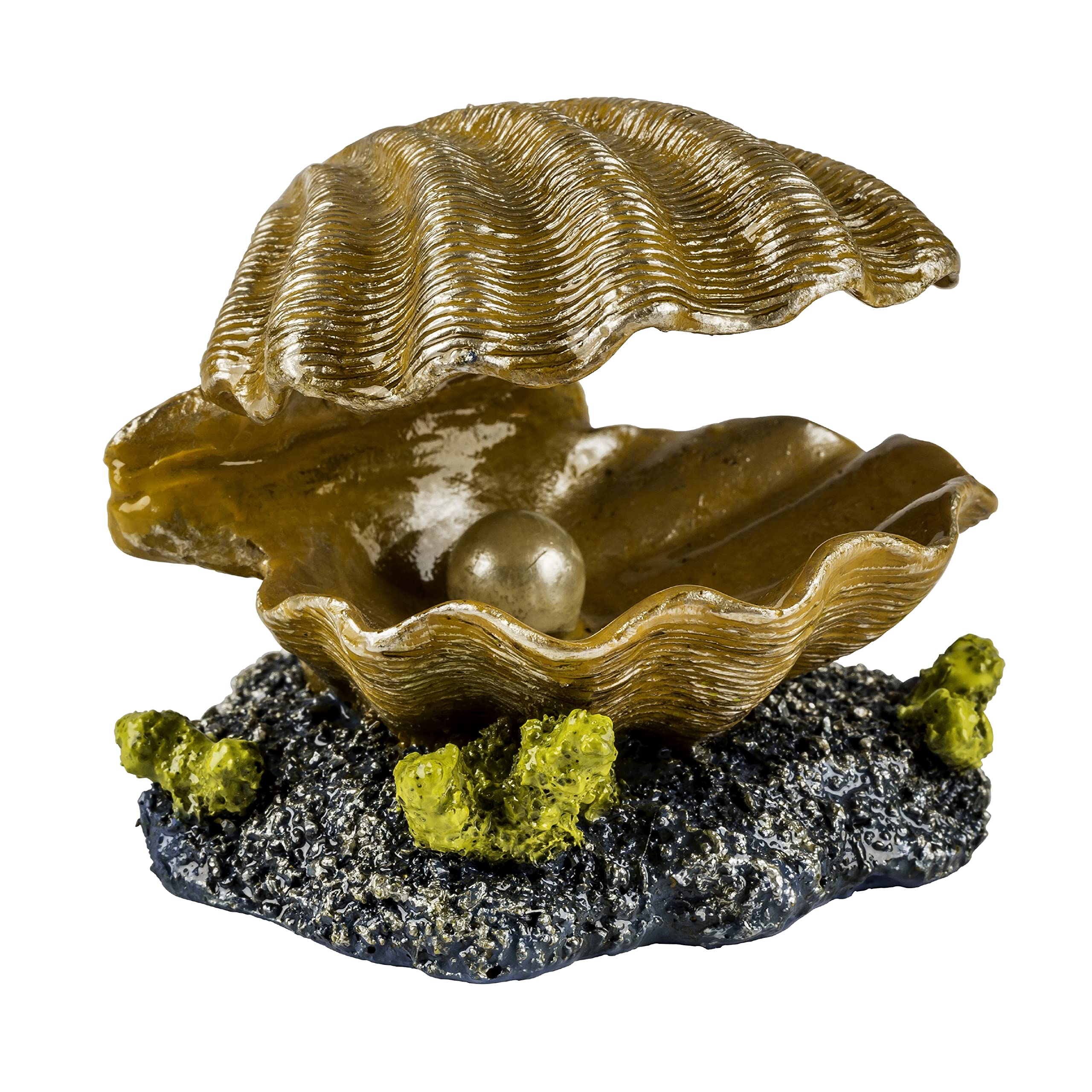 GloFish Clam Ornament, Detailed Aquarium Ornament, Hideaway For Fish