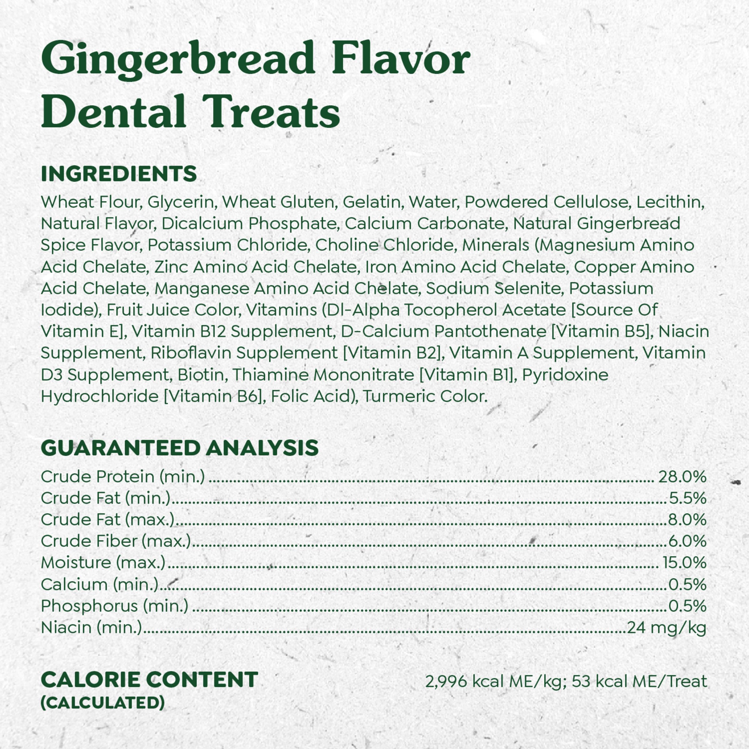 Greenies Petite Dental Dog Treats, Gingerbread Flavor, Limited Edition, 12 oz. Pack (20 Treats)
