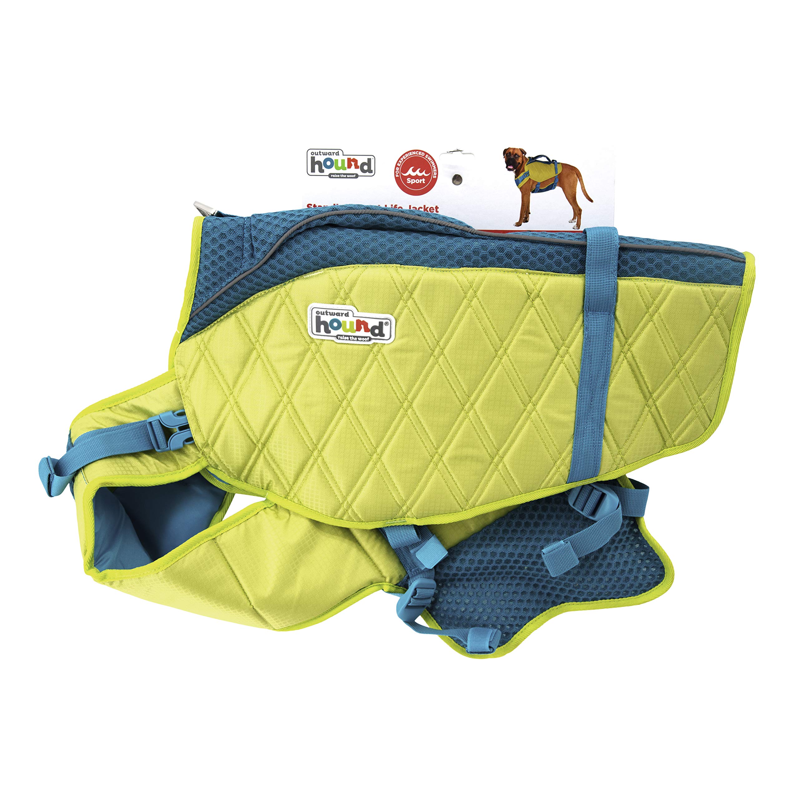 Outward Hound Standley Sport Dog Life Jacket, High-Performance Ripstop Dog Life Vest for Swimming, Boating, and Water Safety, XL