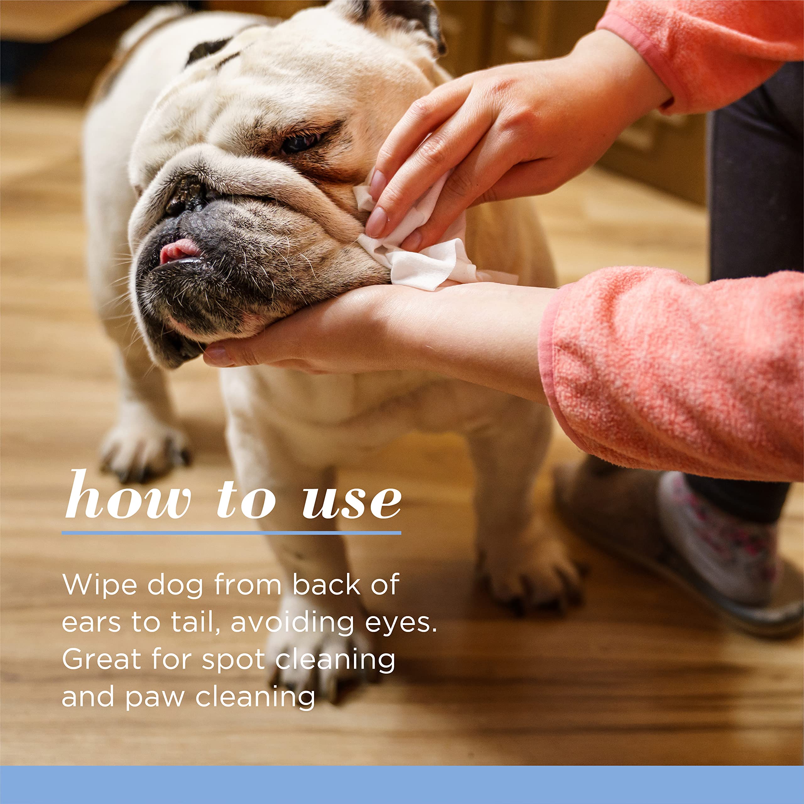 Burts Bees for Pets Gentle Cleansing Puppy Wipes with Buttermilk, 98% Natural Origin Formulas, Hypoallergenic Dog Cleaning Wipe