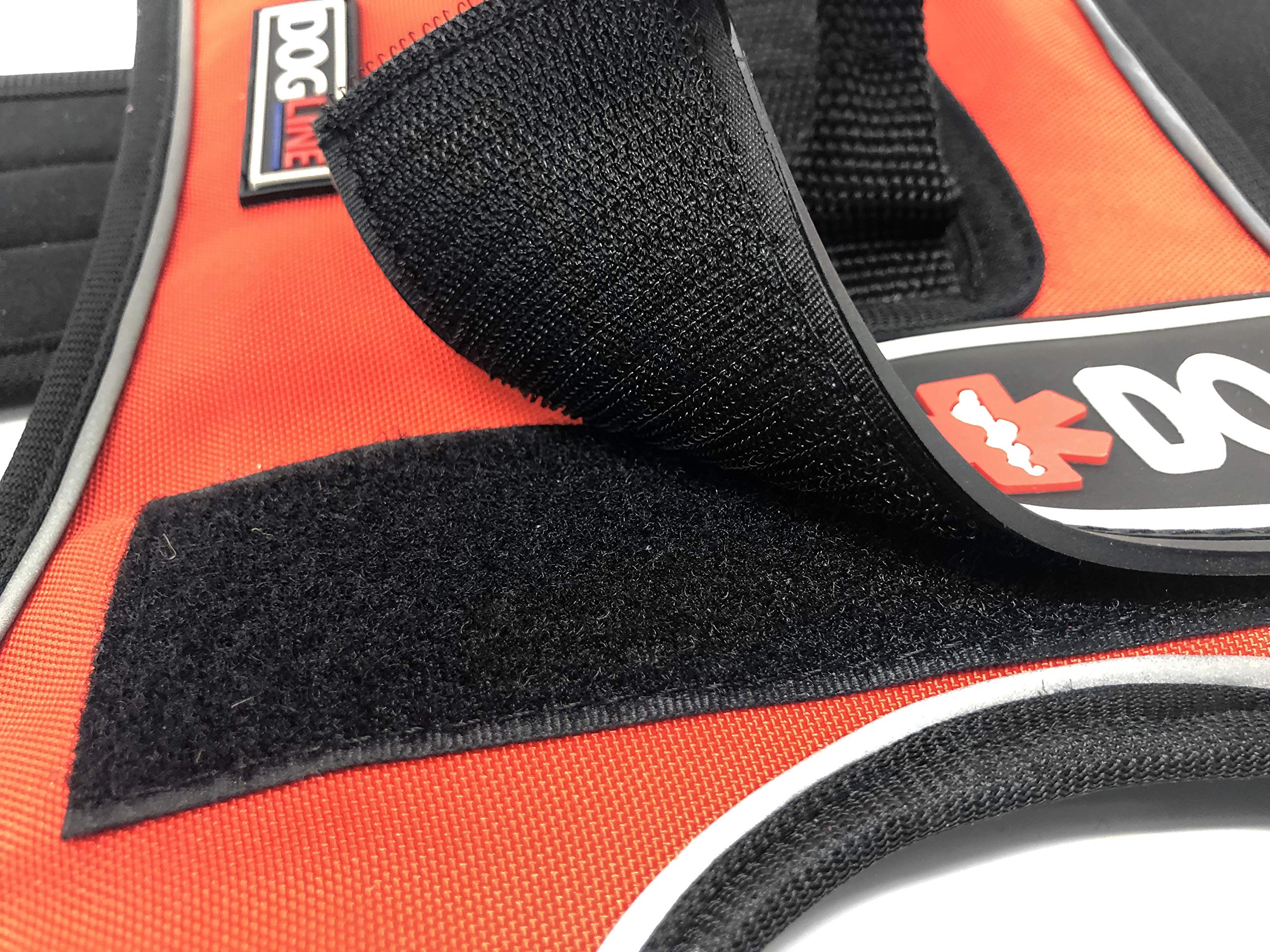 Dogline Service Dog Patch For Harness And Vest Removable 3D Rubber Patches Hook Backing For Small Or Large Working Dogs