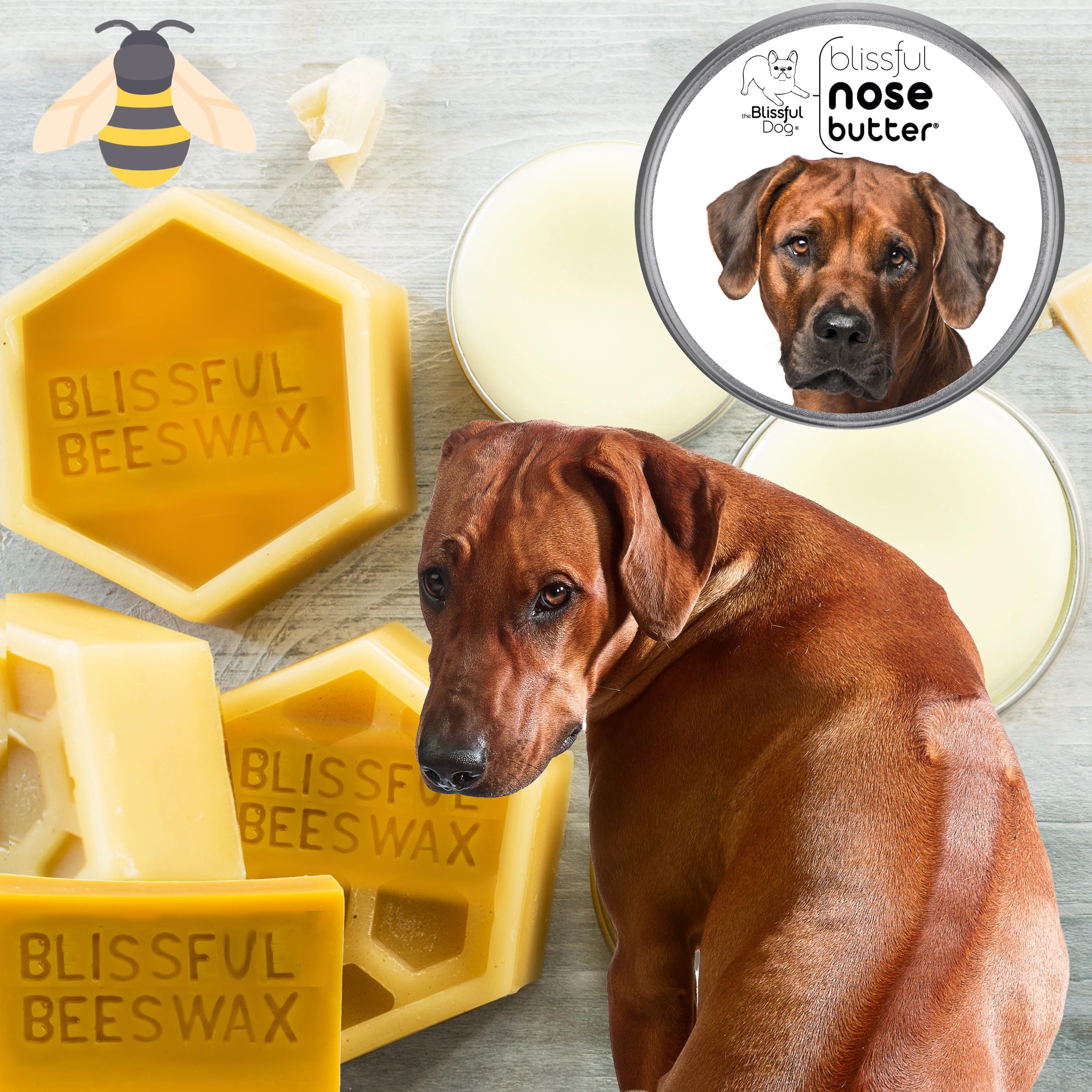 The Blissful Dog Rhodesian Ridgeback Unscented Nose Butter - Dog Nose Butter, 8 Ounce