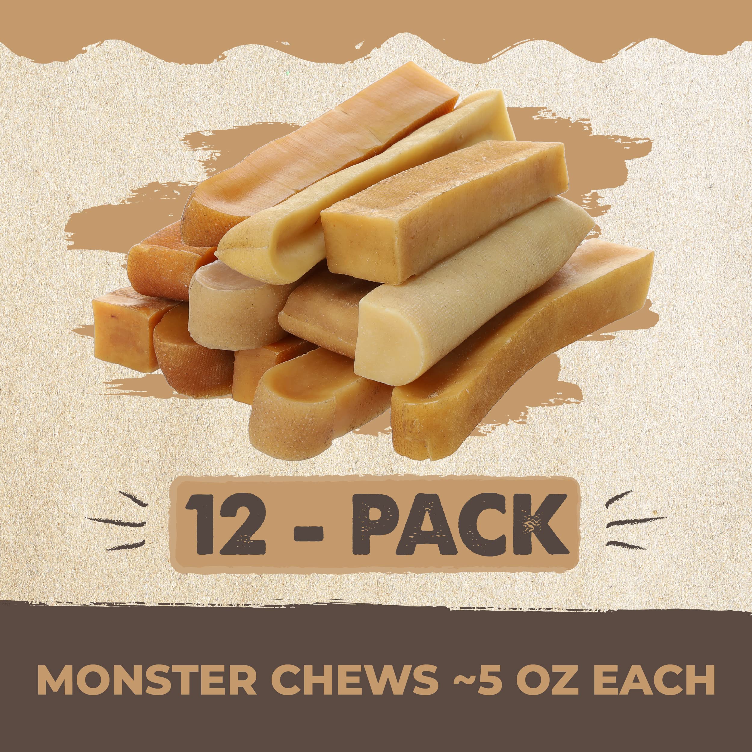 Mighty Paw Yak Cheese Dog Chews - All-Natural Treats for Dogs, High Protein Treat with 68 Grams of Protein Per Chew, Delicious a