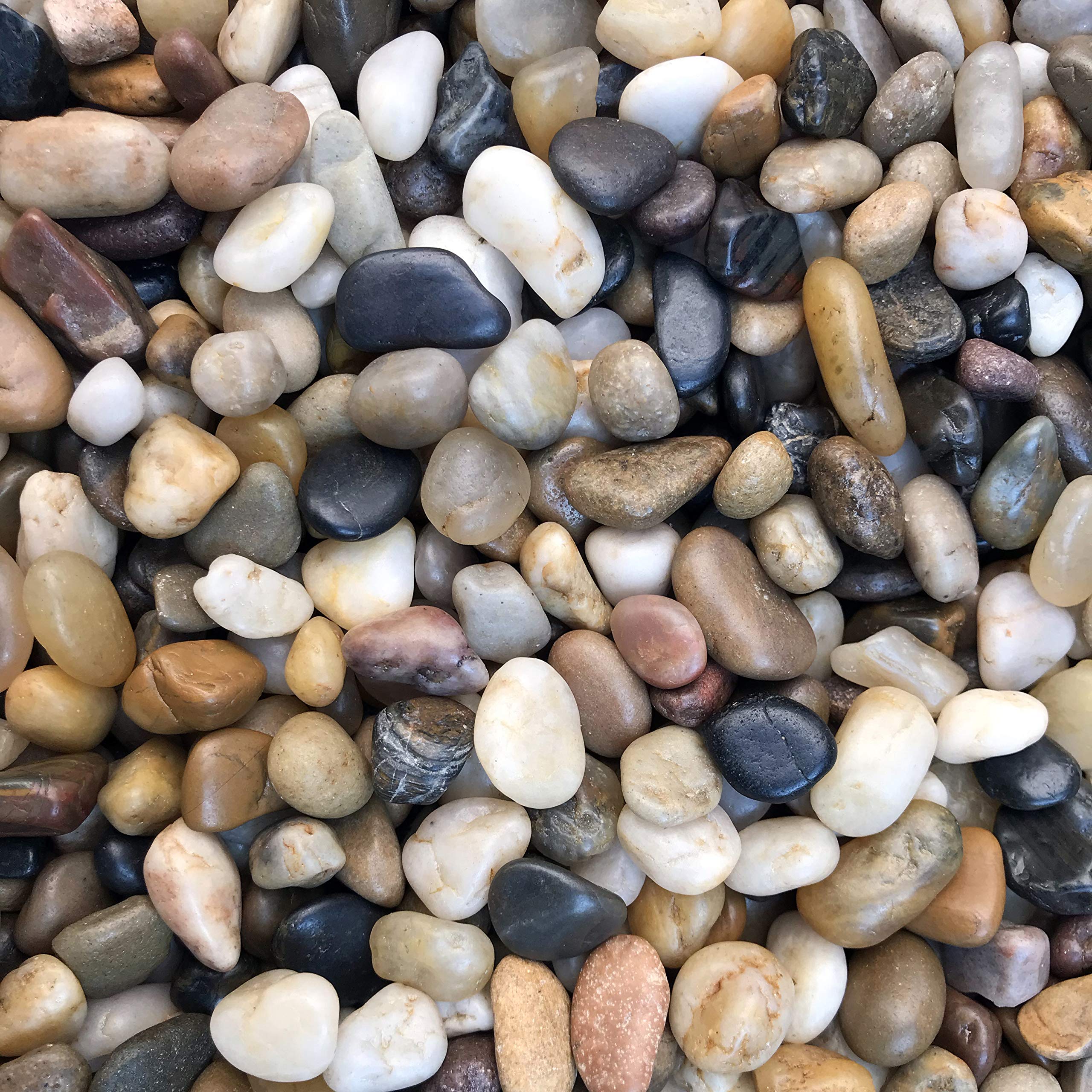 River Rock Stones, Natural Decorative Polished Mixed Pebbles Gravel,Outdoor Decorative Stones for Plant Aquariums, Landscaping, 